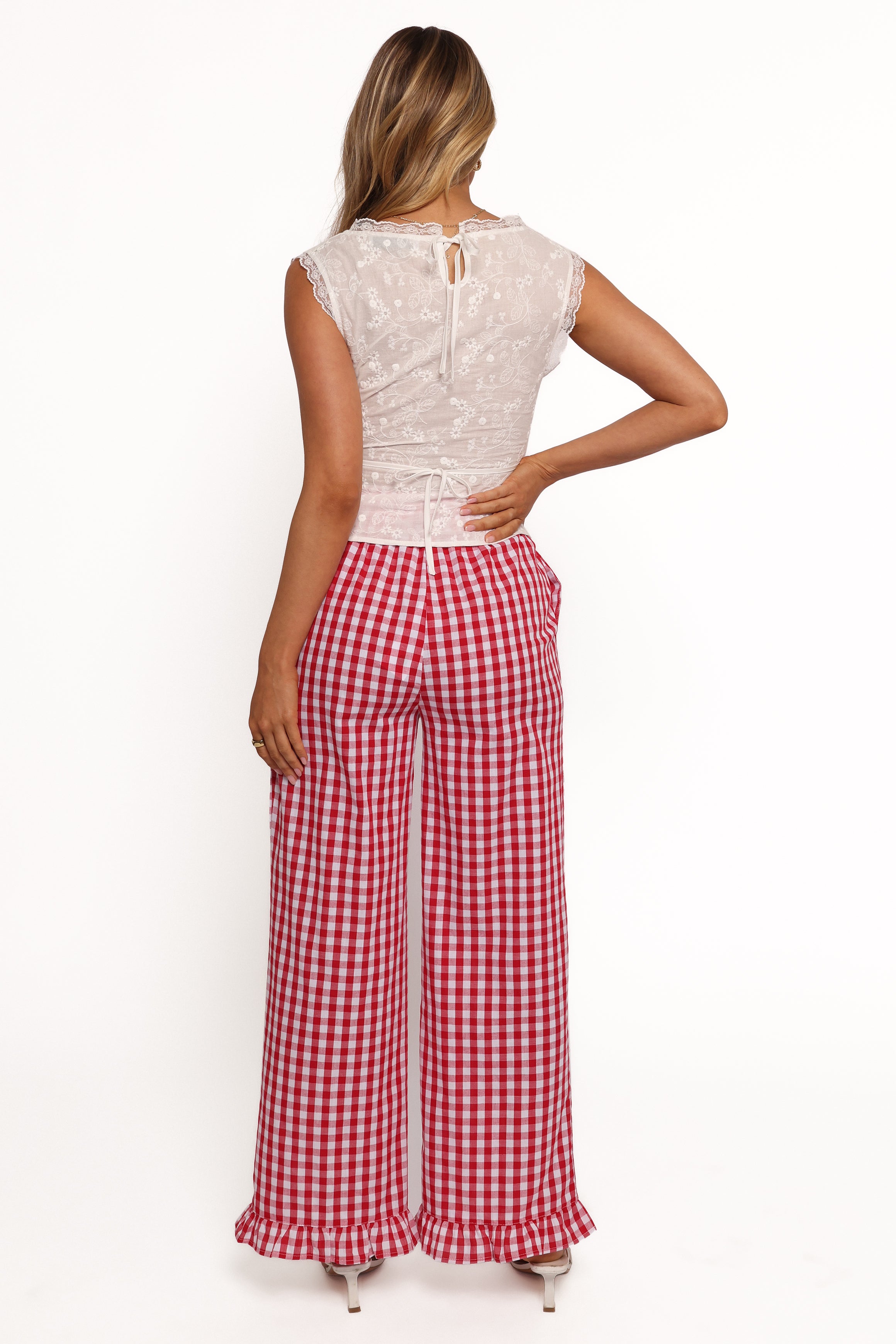 BOTTOMS Marina Pant - Red Gingham