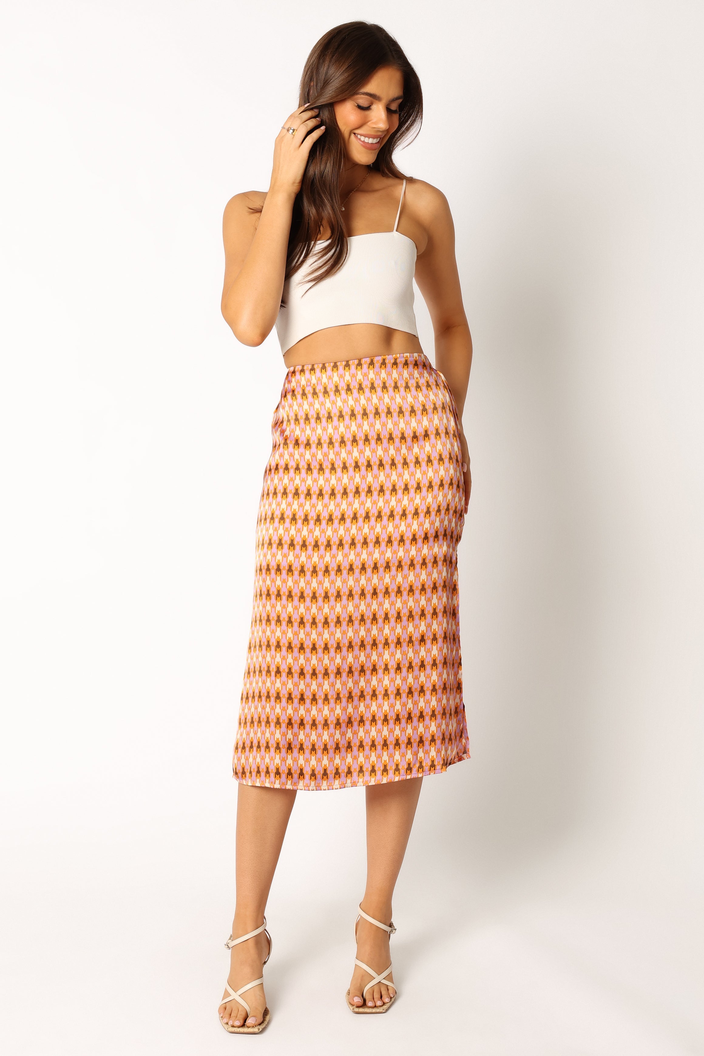 BOTTOMS @Marley Midi Skirt - Mocha