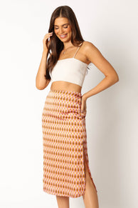 BOTTOMS @Marley Midi Skirt - Mocha