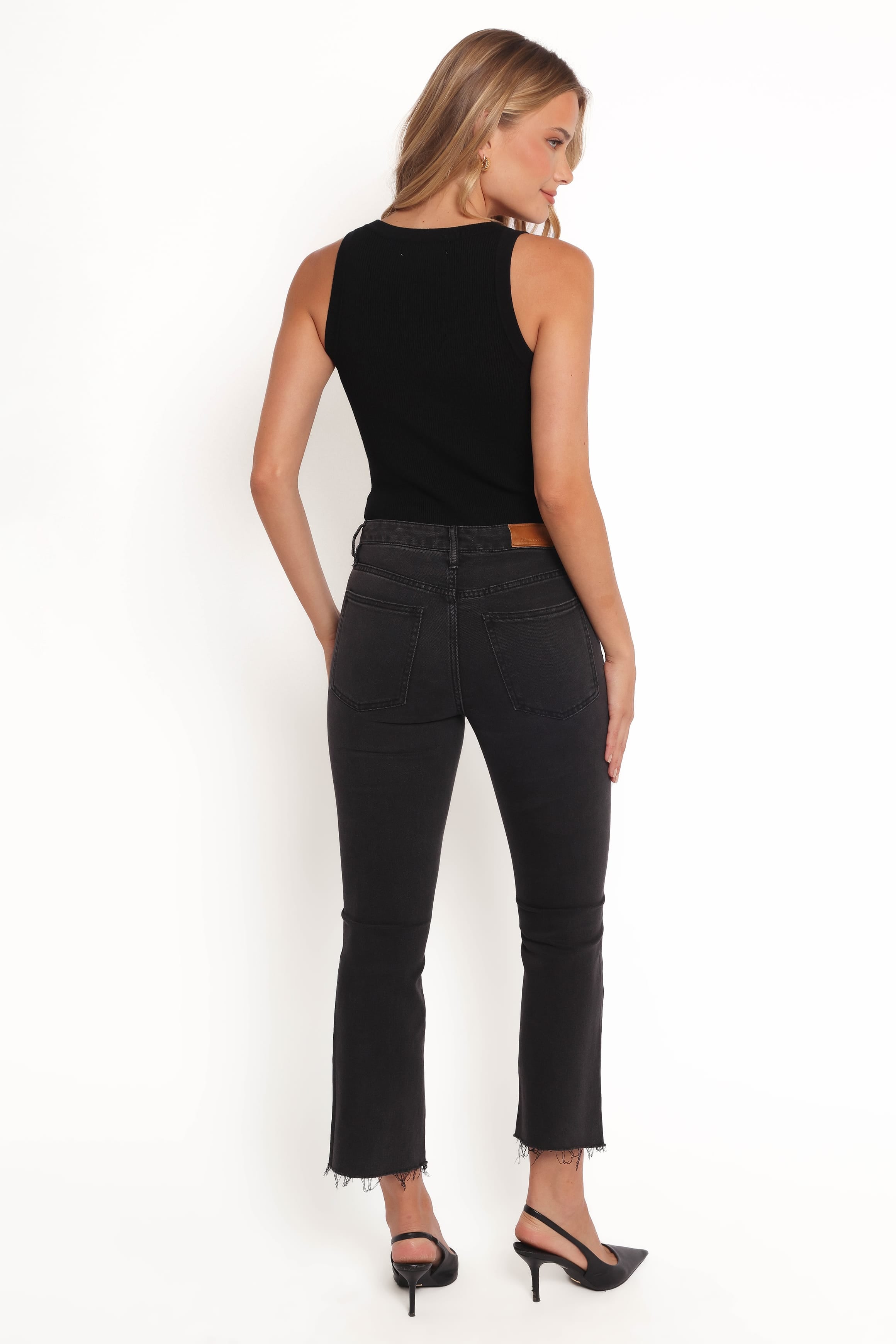 BOTTOMS Marlow Mid Rise Crop Flare Jeans - Psych
