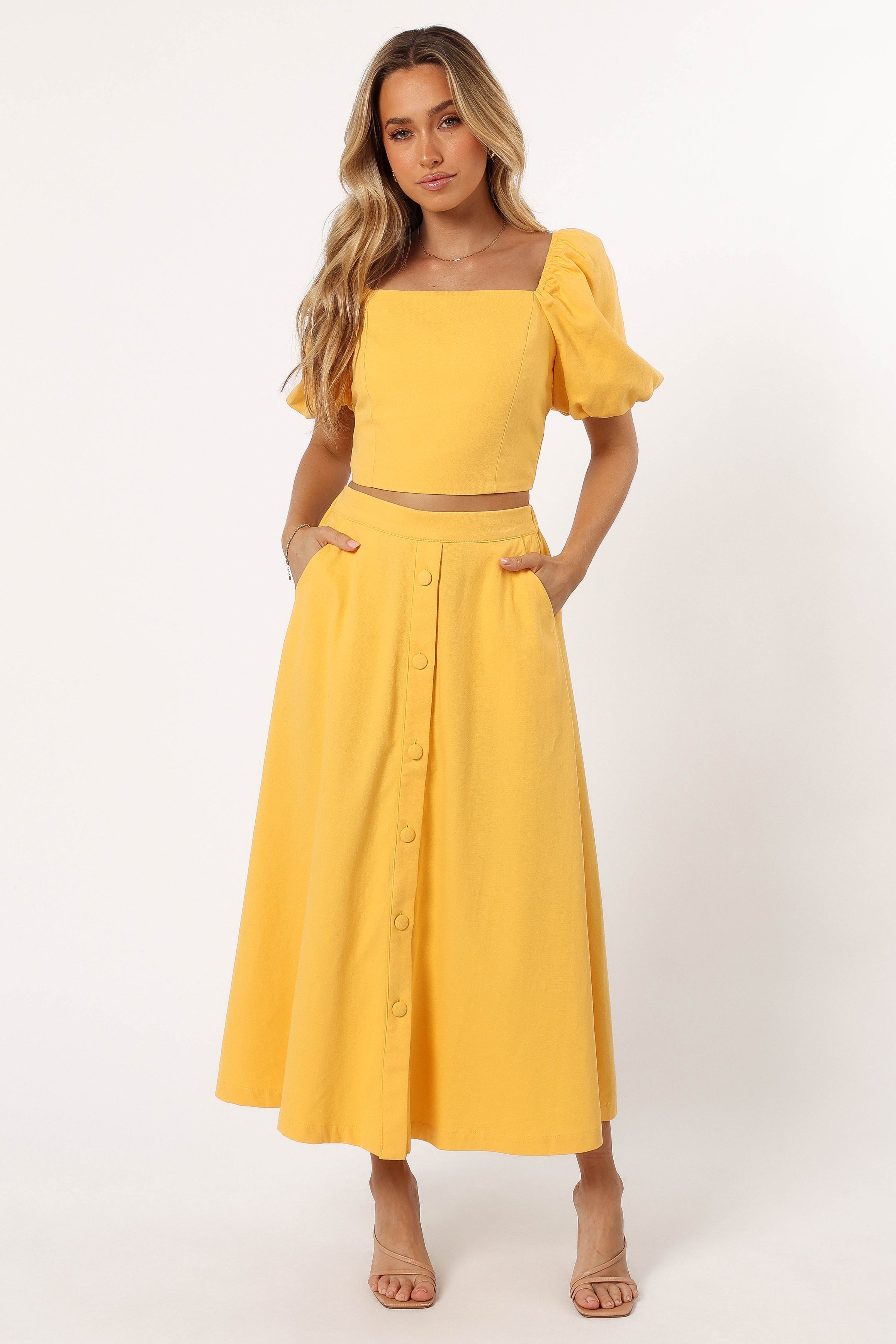 BOTTOMS @Mave Midi Skirt - Sunflower