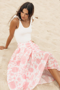 BOTTOMS Miami Maxi Skirt - Pink Floral