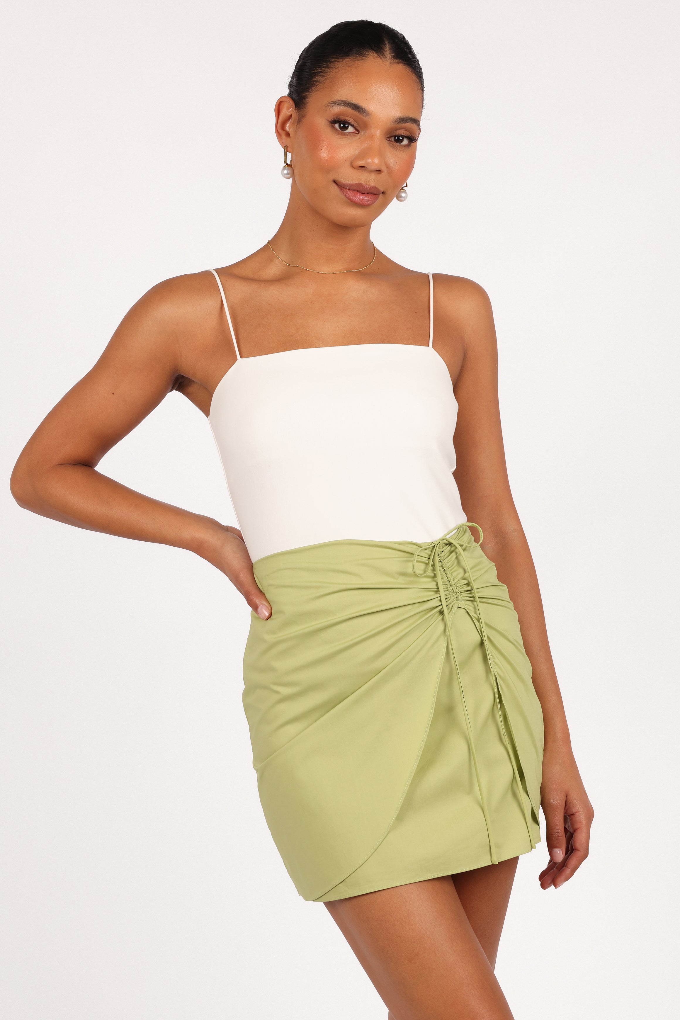 BOTTOMS Mirha Mini Skirt - Meadow Green