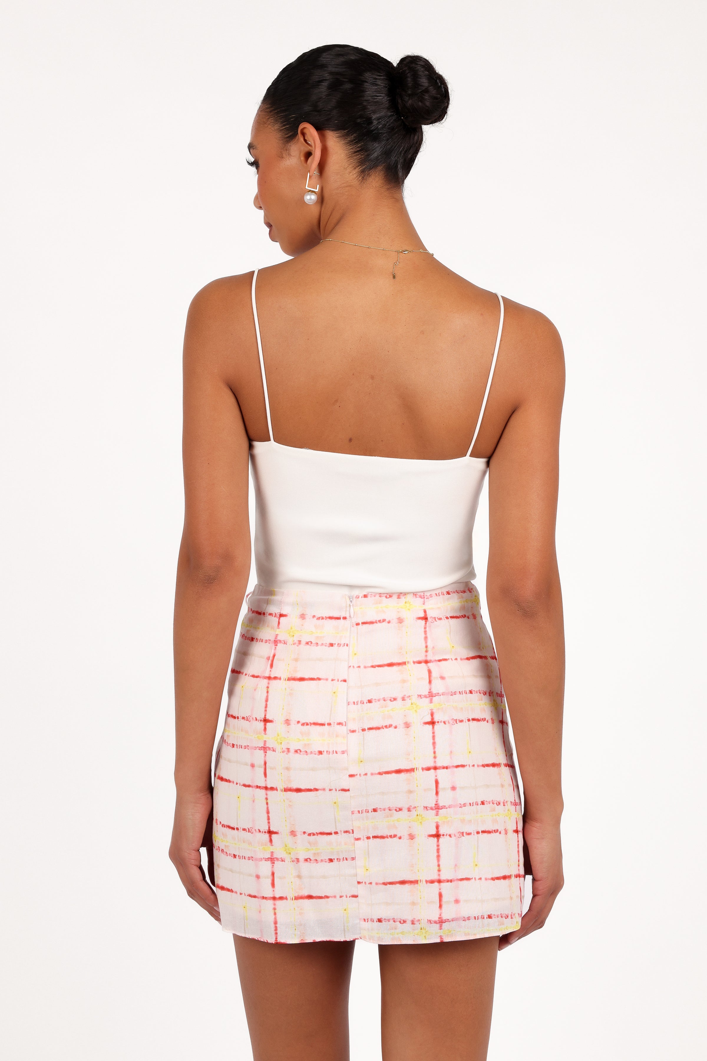 BOTTOMS Mirha Mini Skirt - Sunset Check