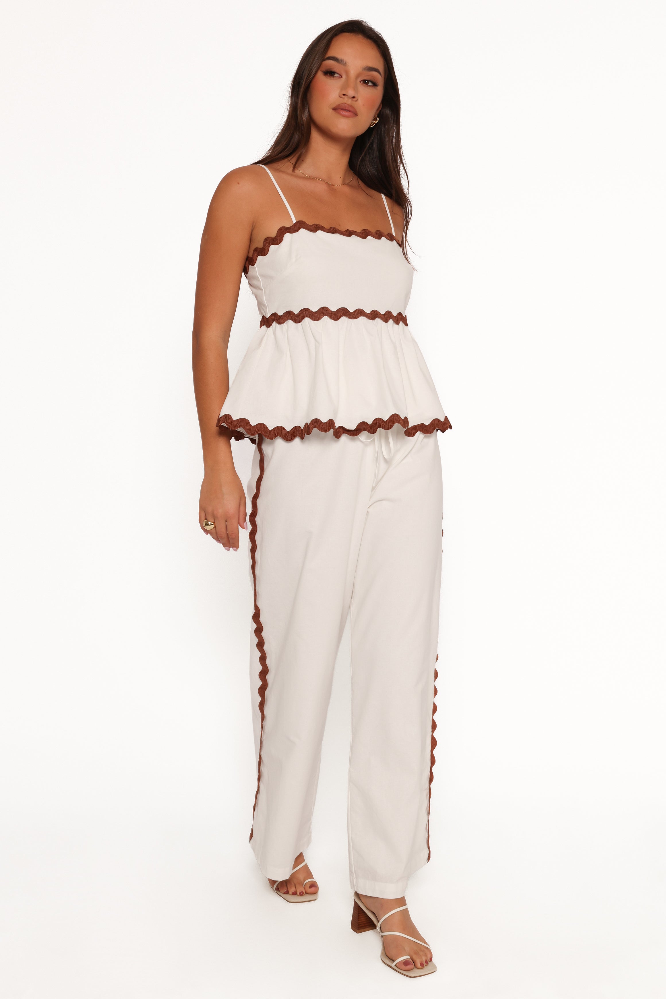 BOTTOMS Mollymook Pant - White Tan