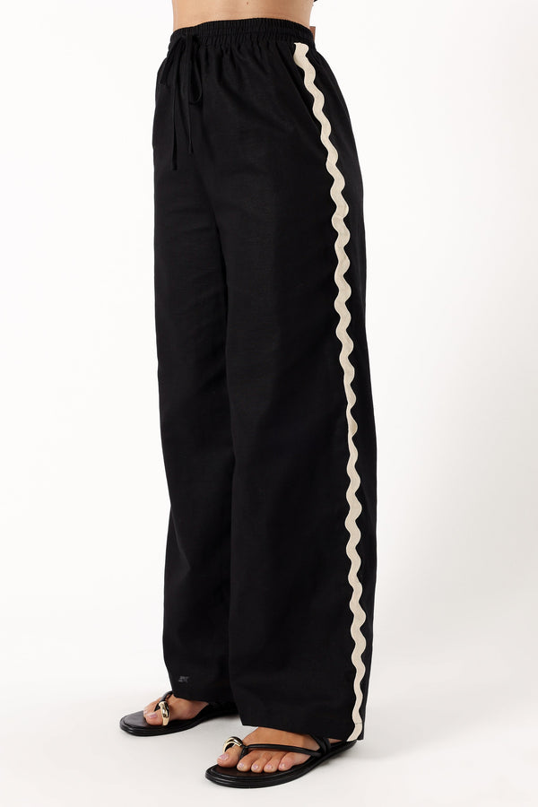 BOTTOMS @Mollymook Pants - Black/Cream