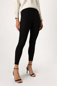 BOTTOMS @Morgan Suede Look Legging - Black