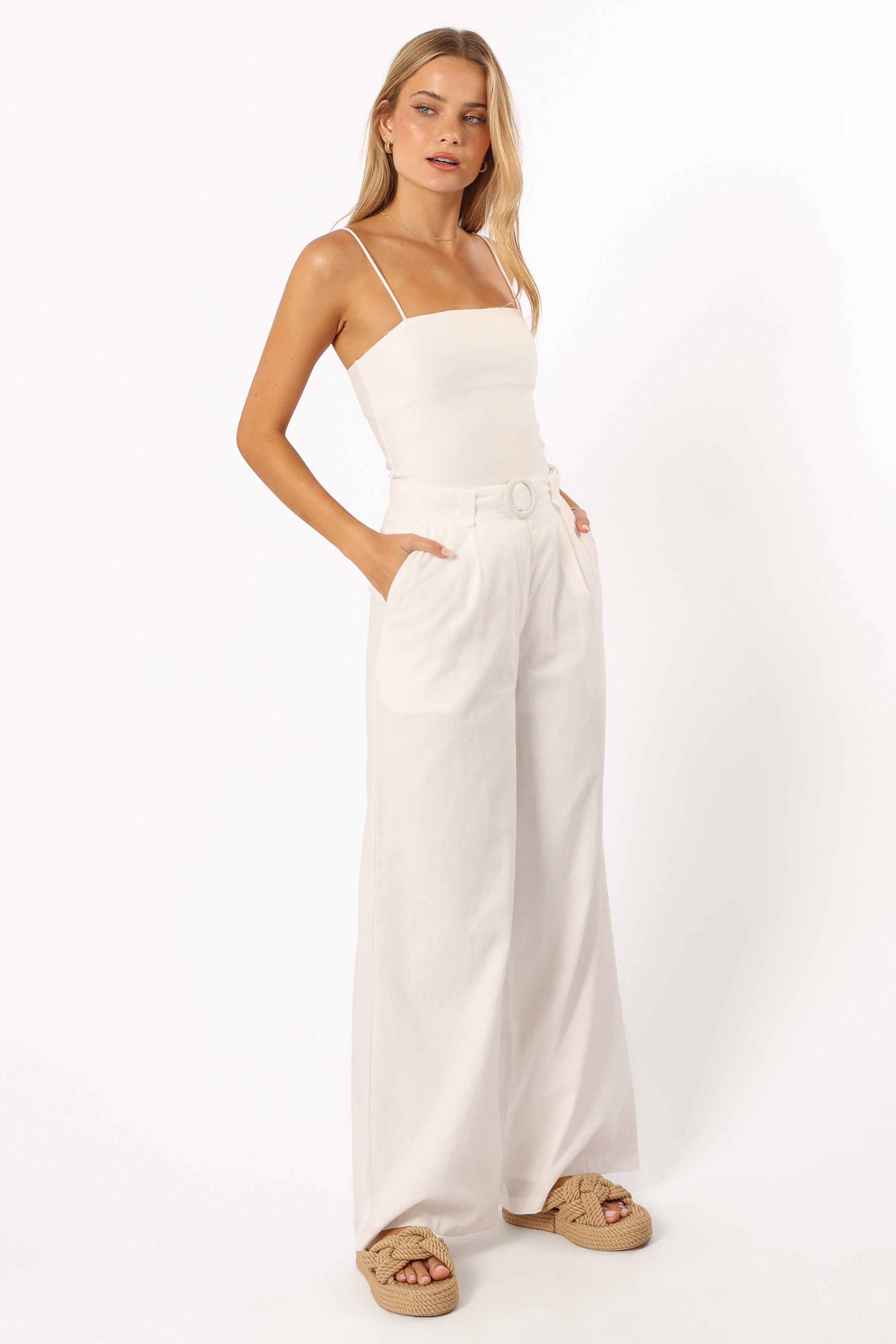 BOTTOMS @Mylia Pant - White (Hold for Euro Summer)