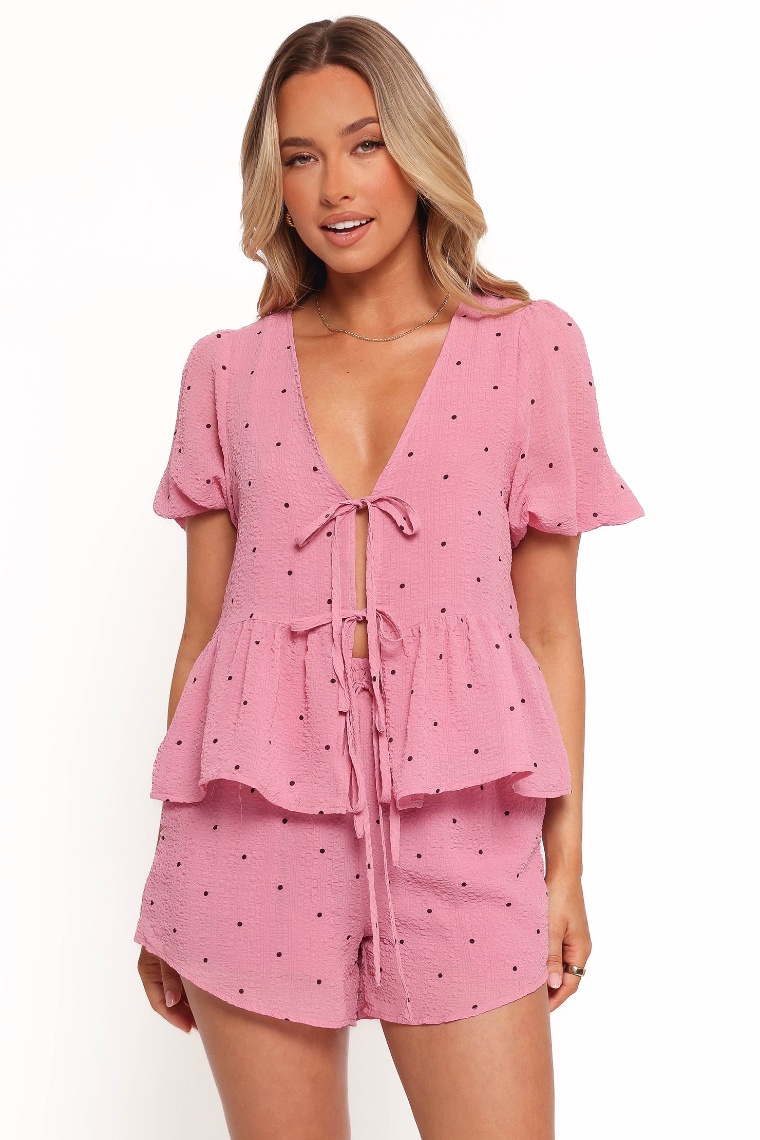 BOTTOMS Nala Shorts - Pink Polka Dot