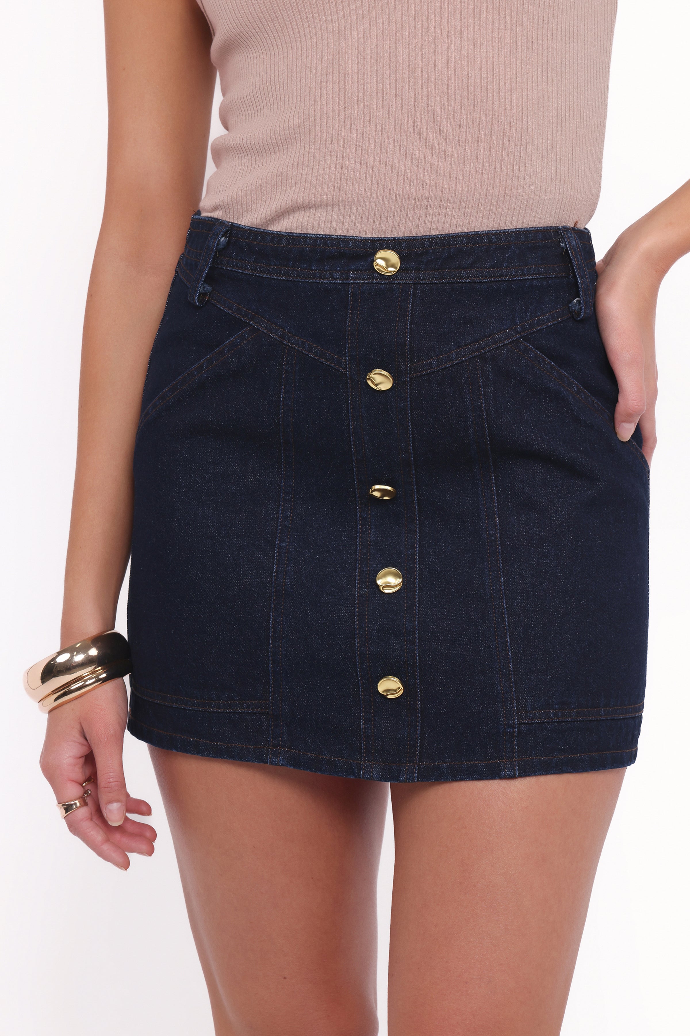 BOTTOMS Narla Mini Skirt - Dark Denim