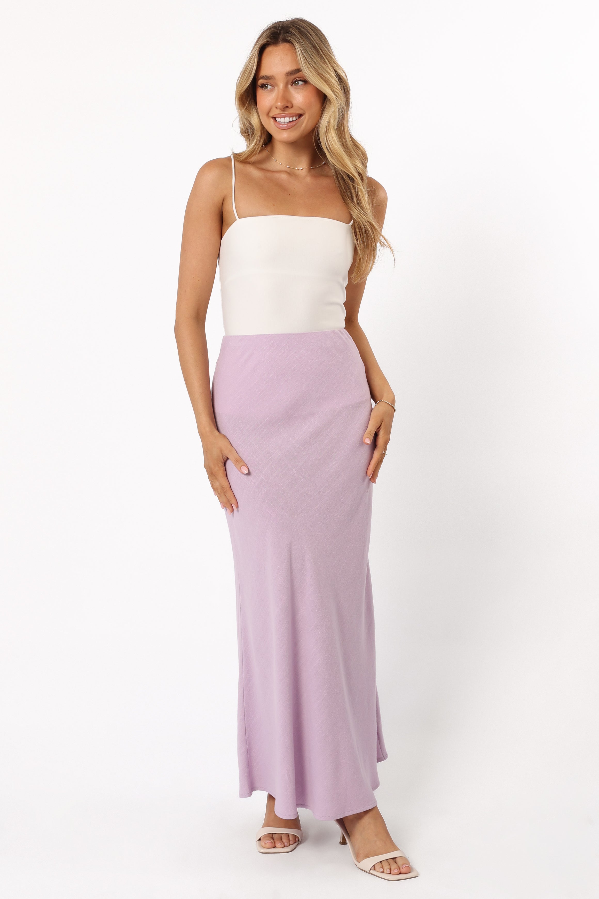 BOTTOMS @Nelle Midi Skirt - Lilac (Hold for Euro Summer)