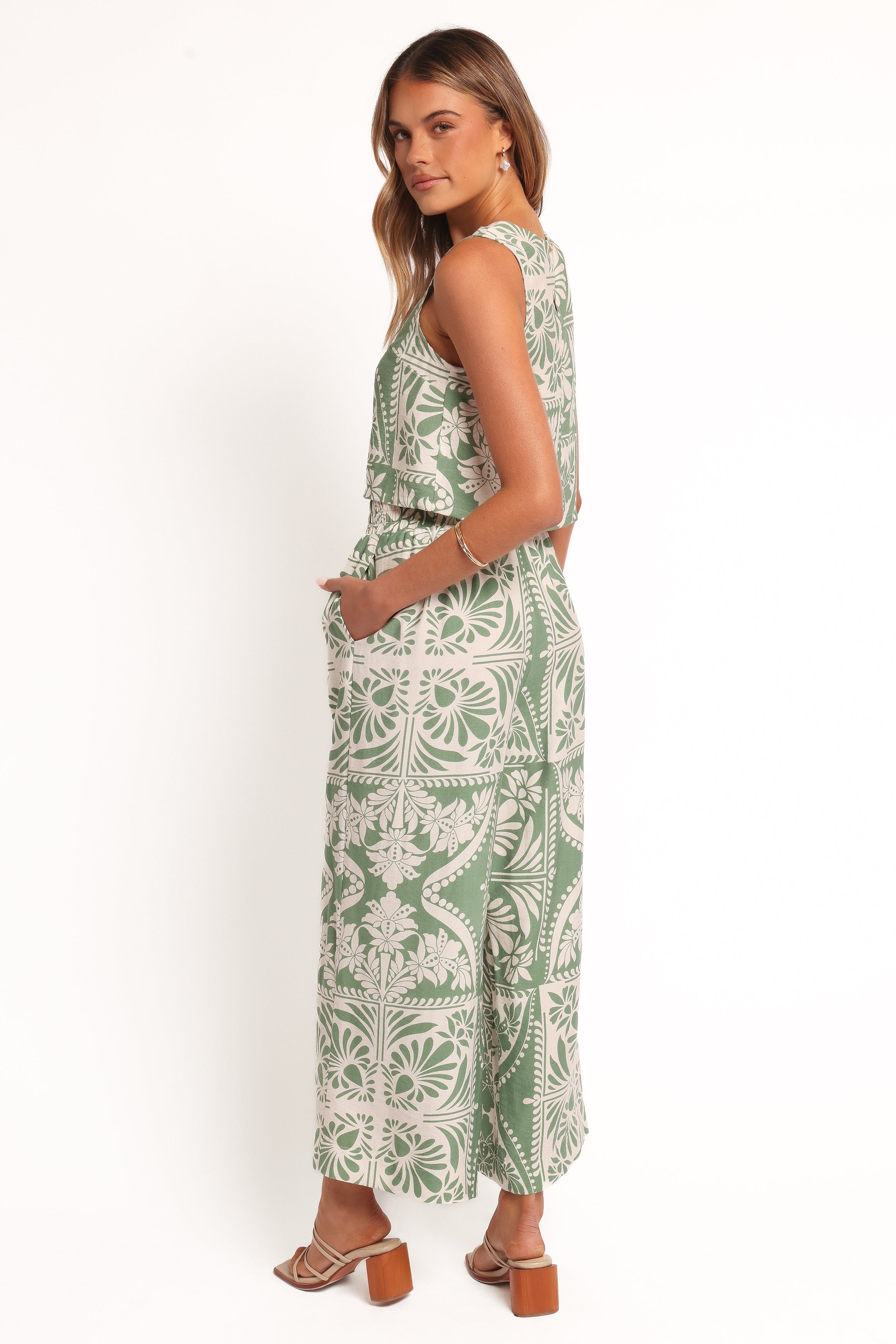 BOTTOMS Nevin Pant - Green Floral