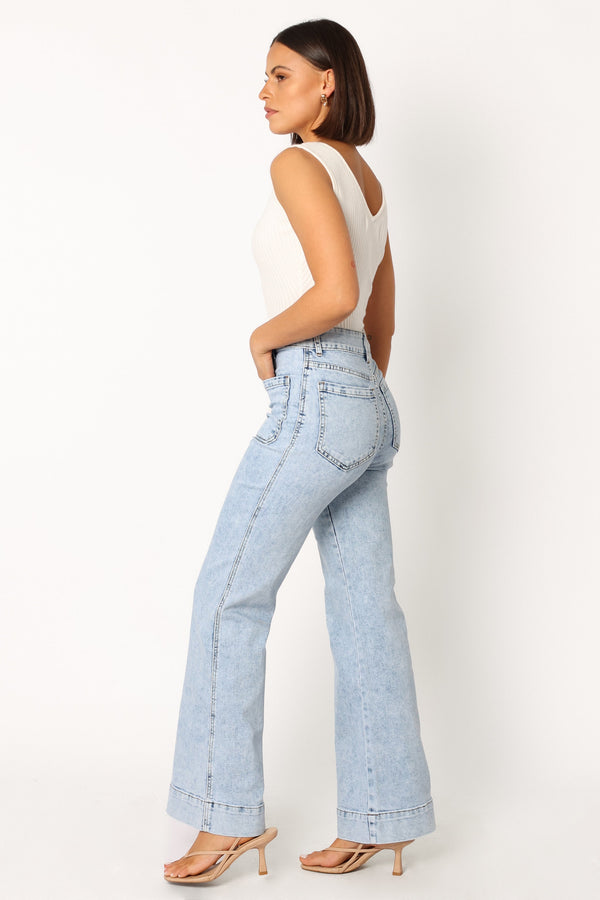 BOTTOMS @Nico Wide Leg Jean - Blue