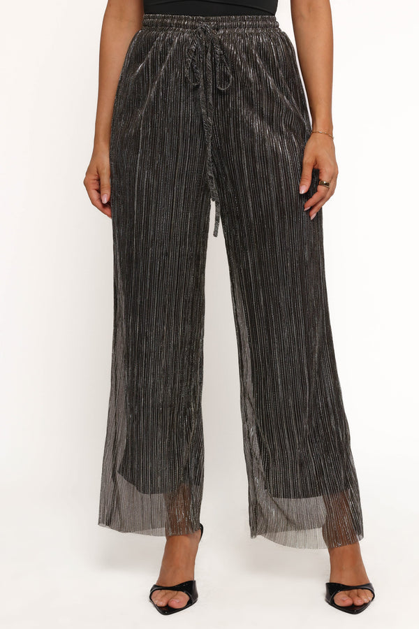 BOTTOMS Nila Sheer Pant - Black Gold