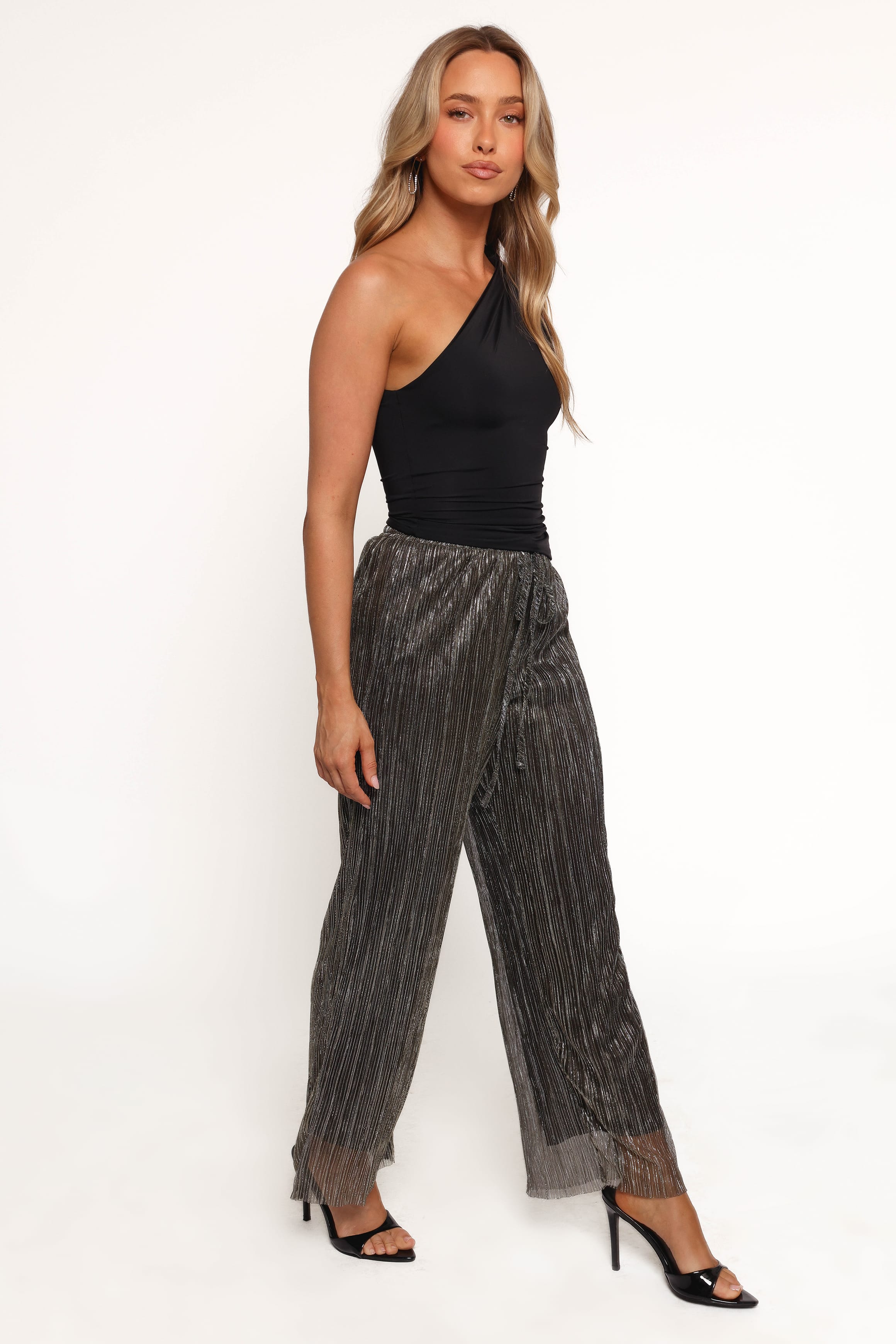 BOTTOMS Nila Sheer Pant - Black Gold