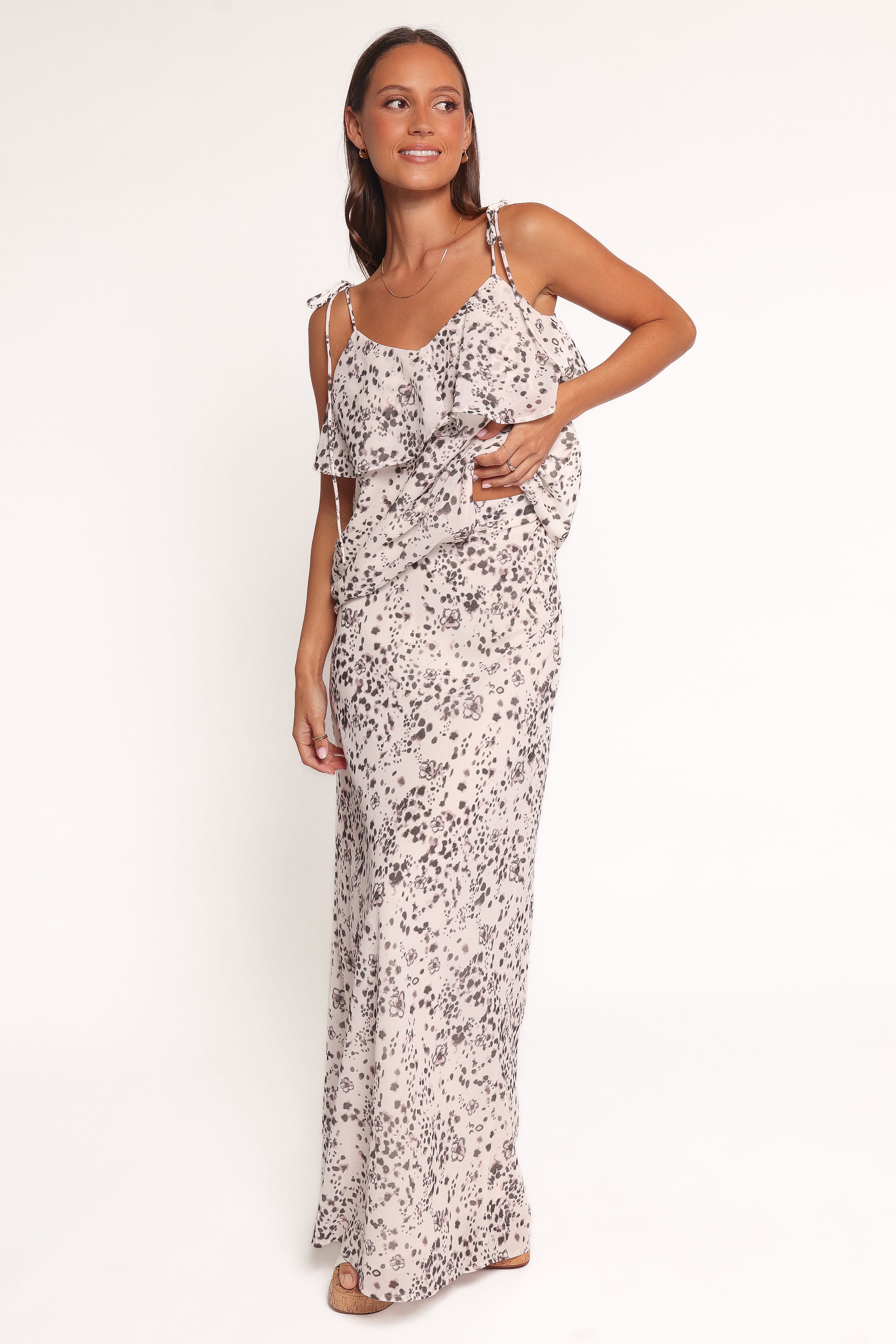 BOTTOMS Noella Maxi Skirt - Blurred Spots