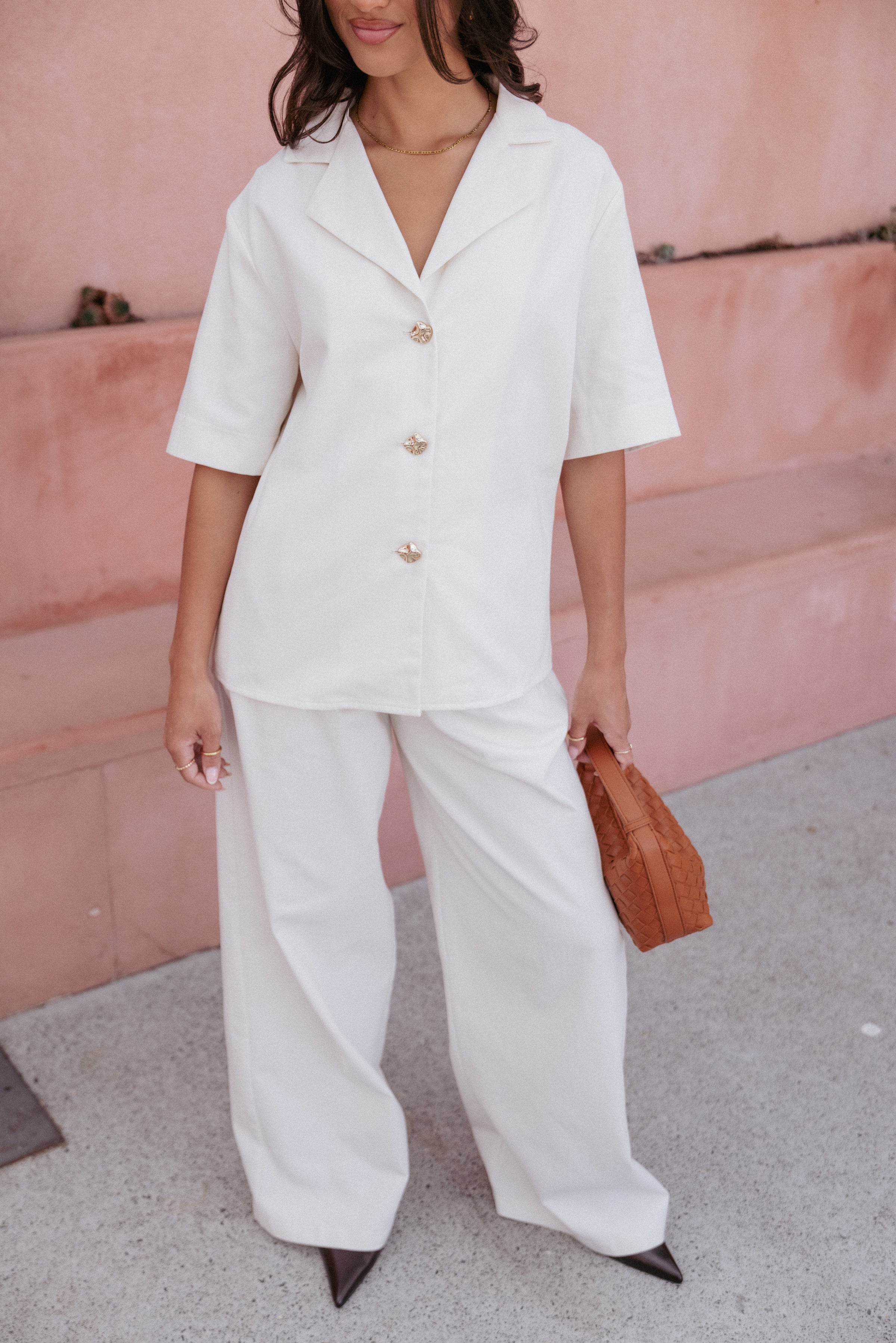 BOTTOMS Odelia Denim Pant - Off White