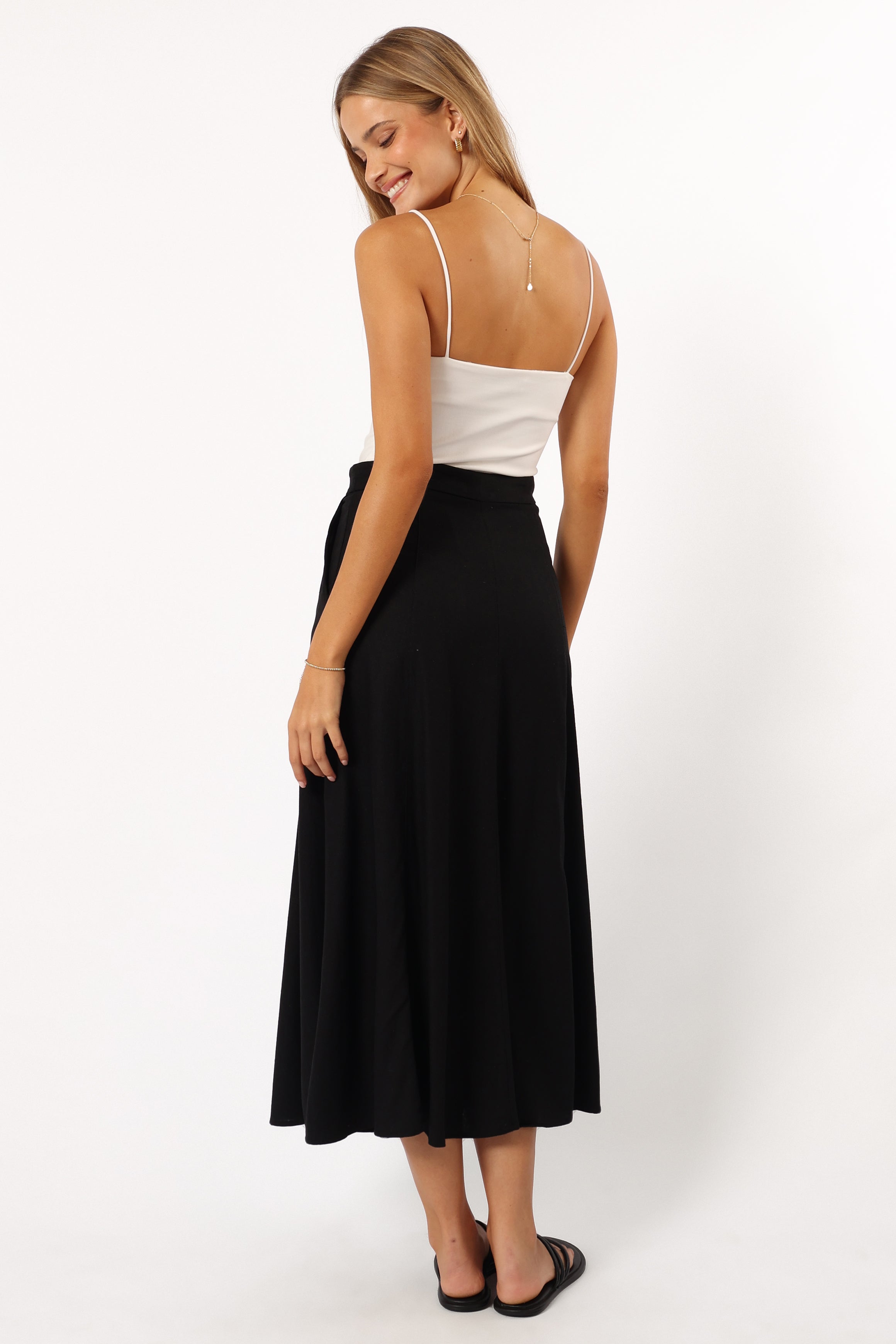 BOTTOMS @Odetta Maxi Skirt - Black (Hold for Euro Summer)