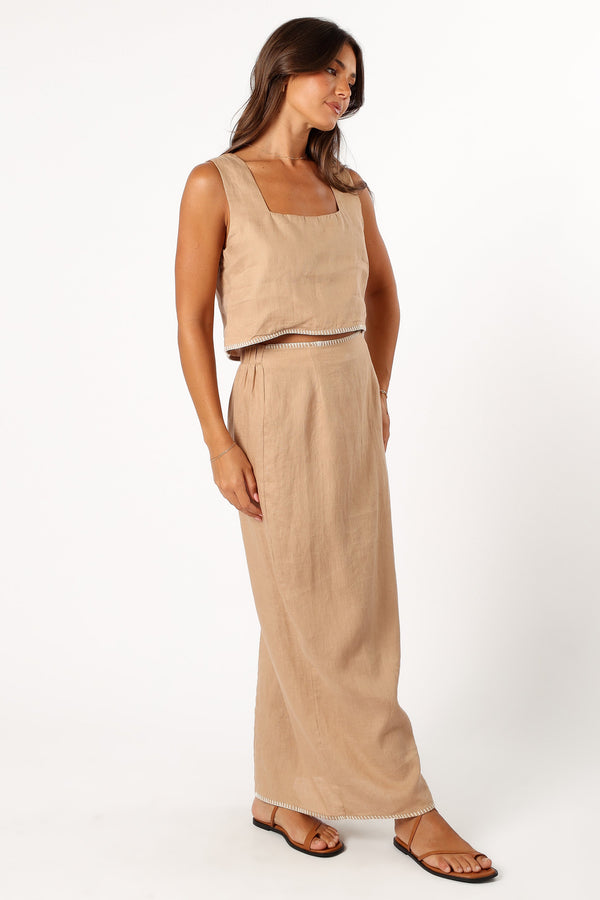 BOTTOMS @Odette Midi Skirt - Camel (Hold for Sundial)