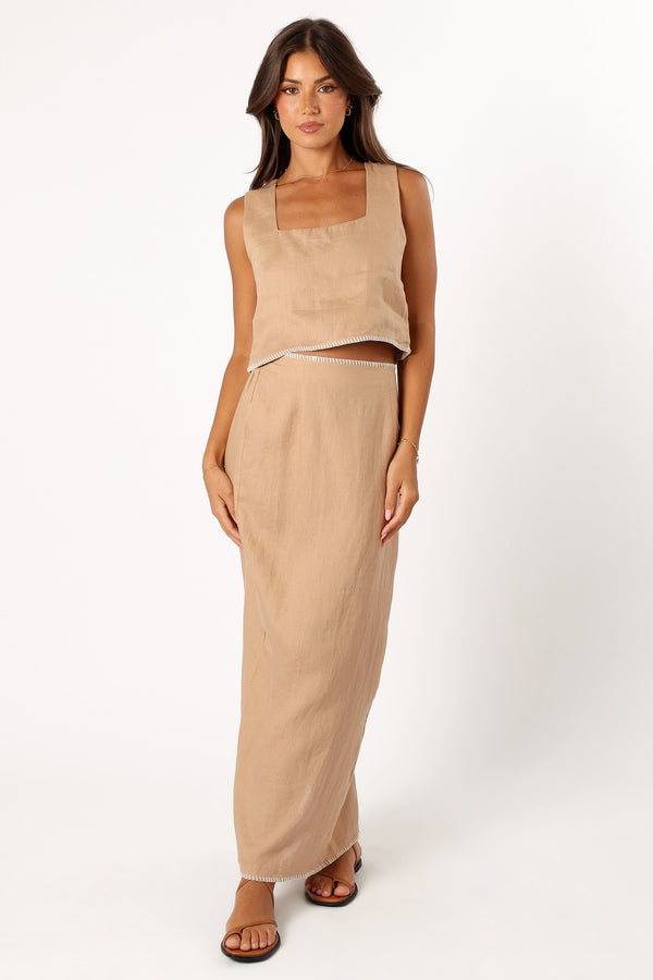 BOTTOMS @Odette Midi Skirt - Camel (Hold for Sundial)