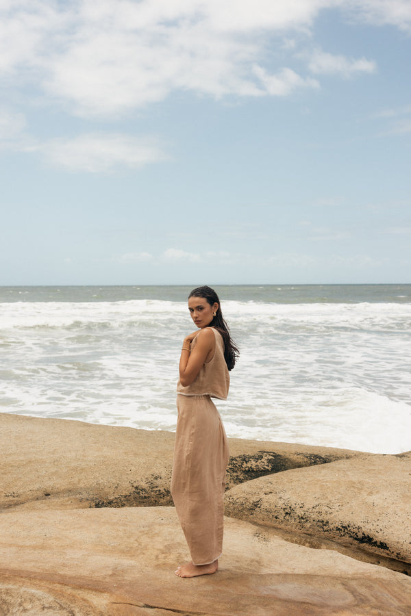 BOTTOMS @Odette Midi Skirt - Camel (Hold for Sundial)