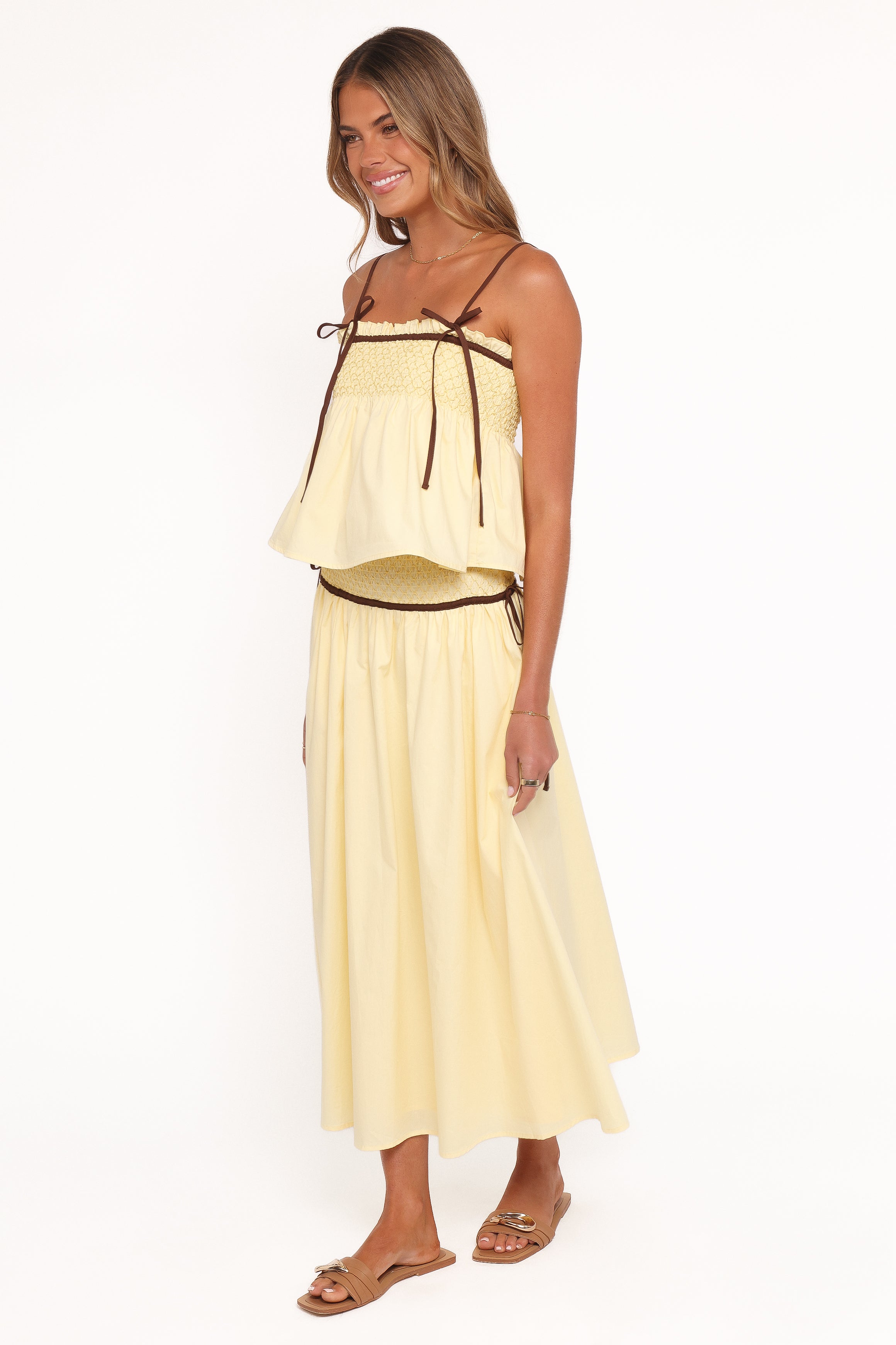 BOTTOMS Orielle Maxi Skirt - Lemon