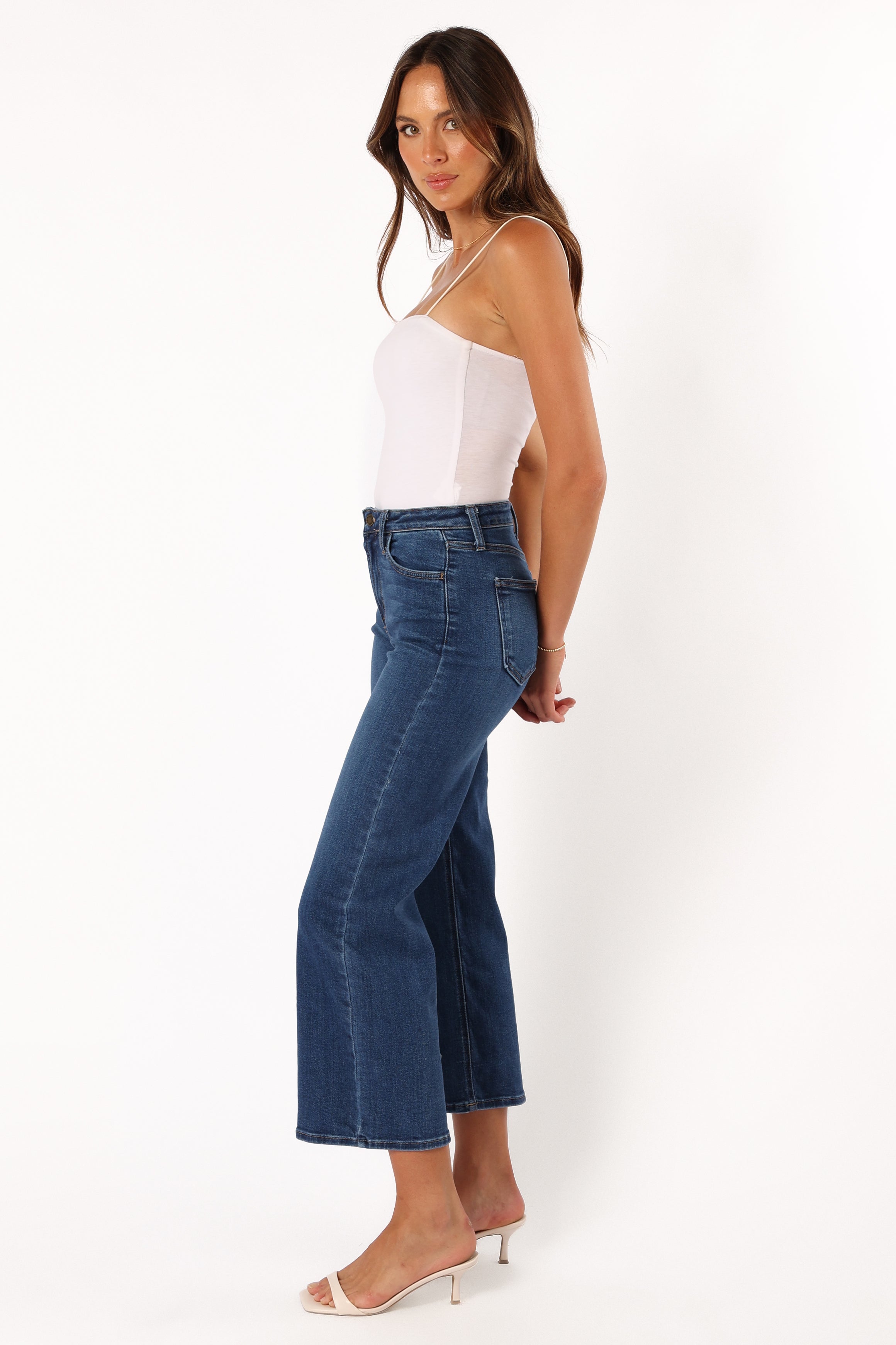 BOTTOMS @Otto Wide Leg Jean - Dark Denim
