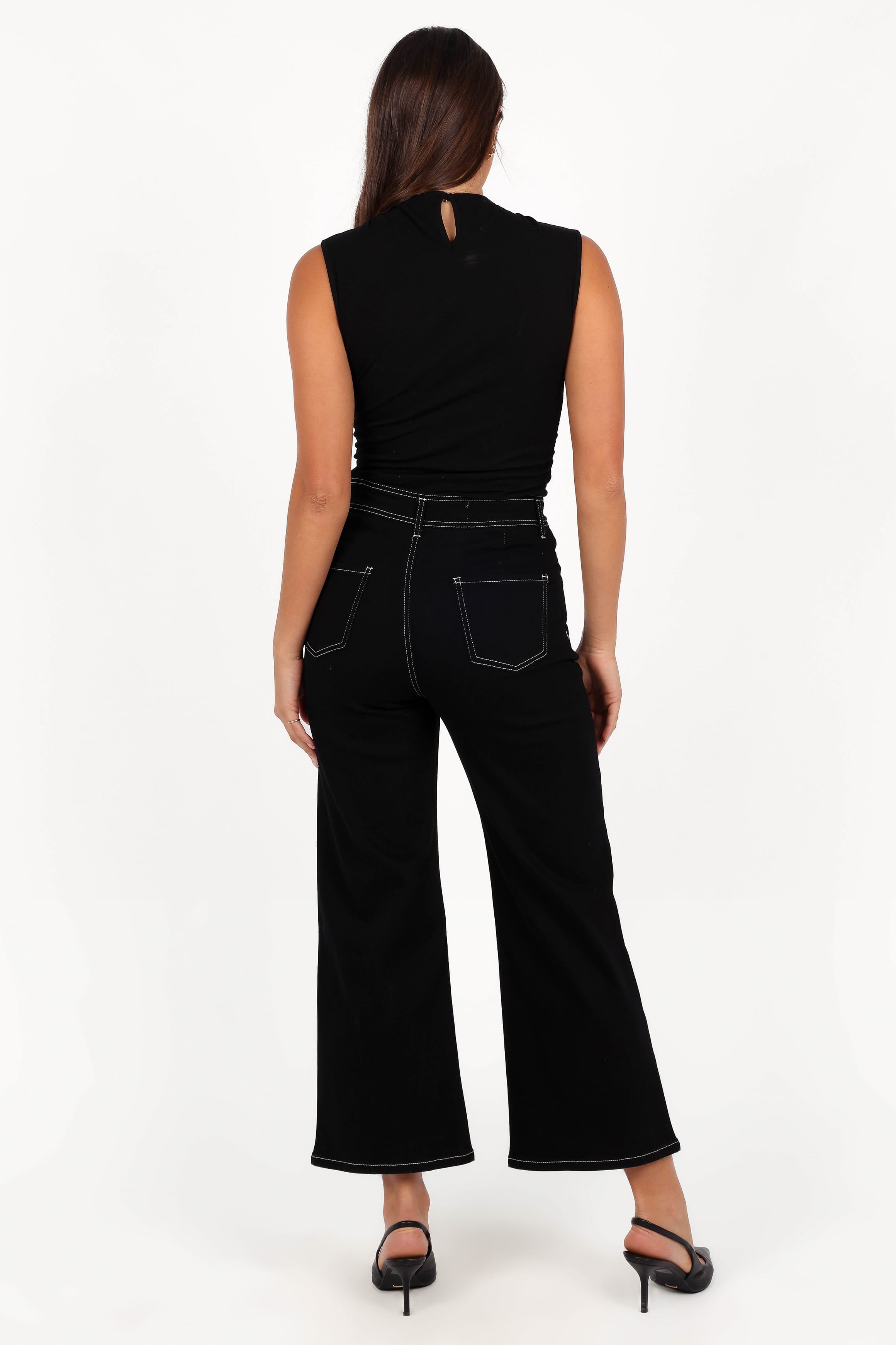 BOTTOMS Parson Wide Leg Pant - Black