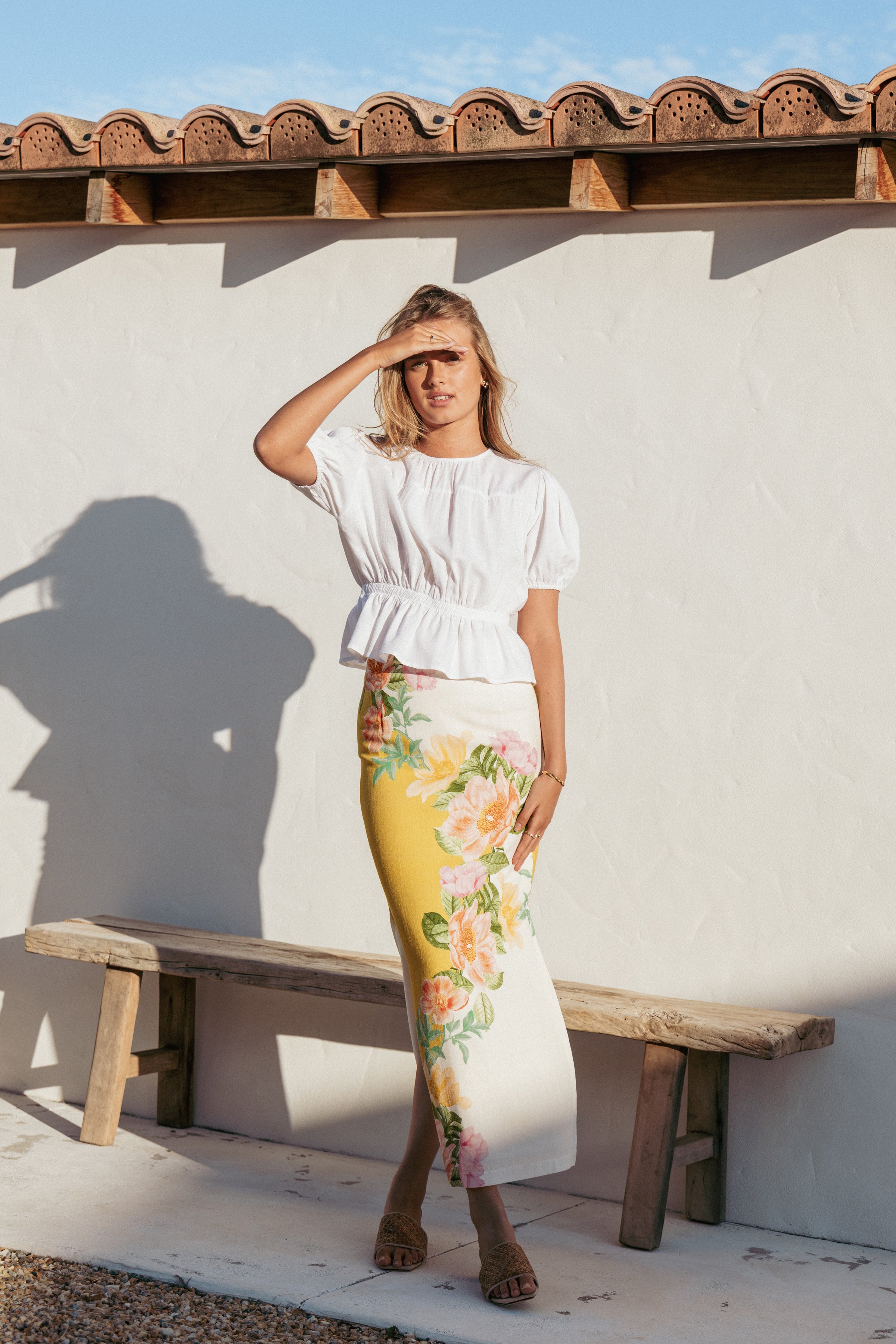BOTTOMS Peta Maxi Skirt - Yellow Poppy