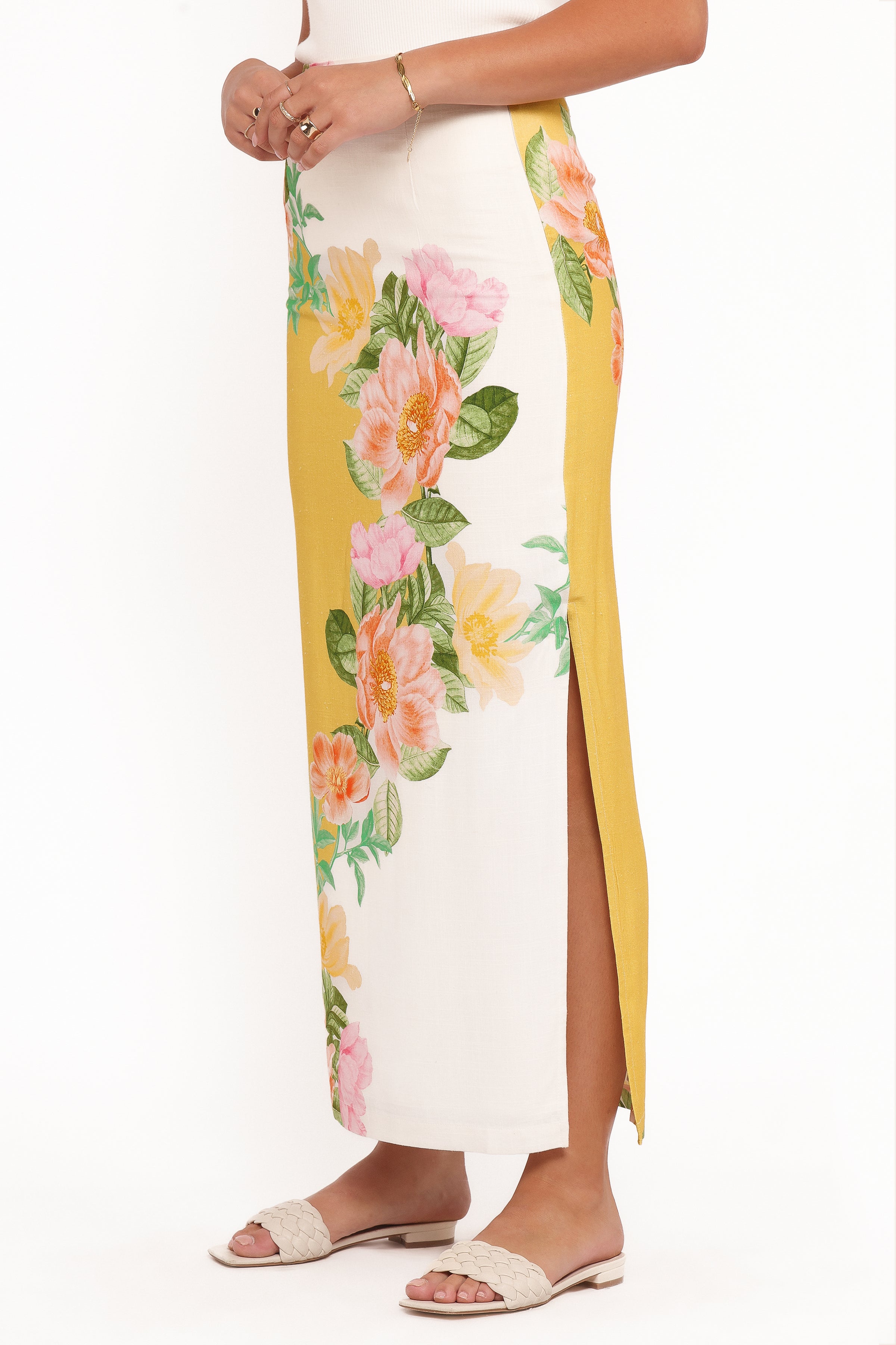BOTTOMS Peta Maxi Skirt - Yellow Poppy