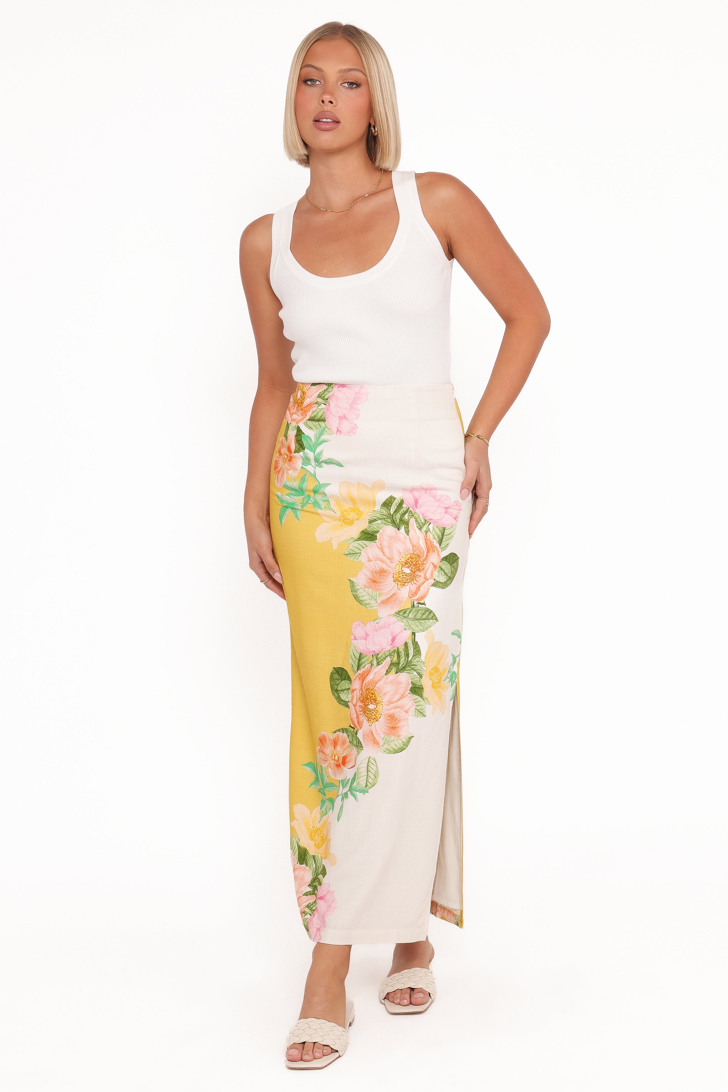 BOTTOMS Peta Maxi Skirt - Yellow Poppy