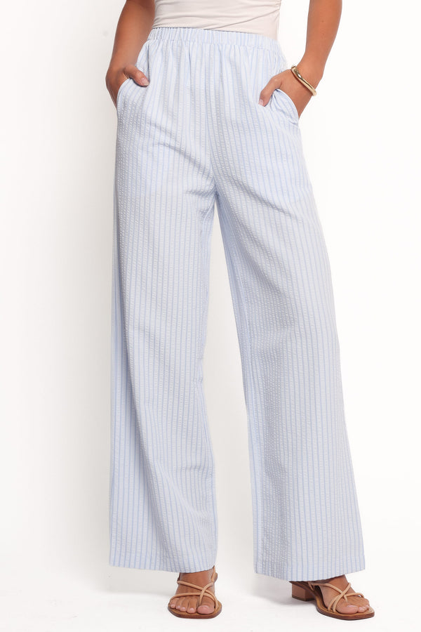 BOTTOMS Peyton Striped Pant - Blue