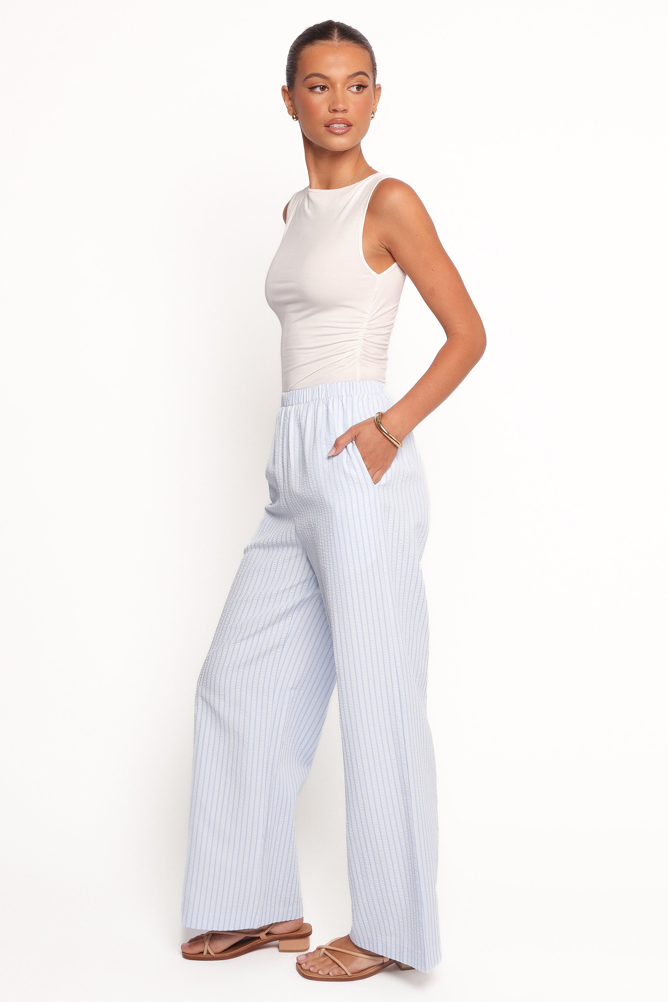 BOTTOMS Peyton Striped Pant - Blue