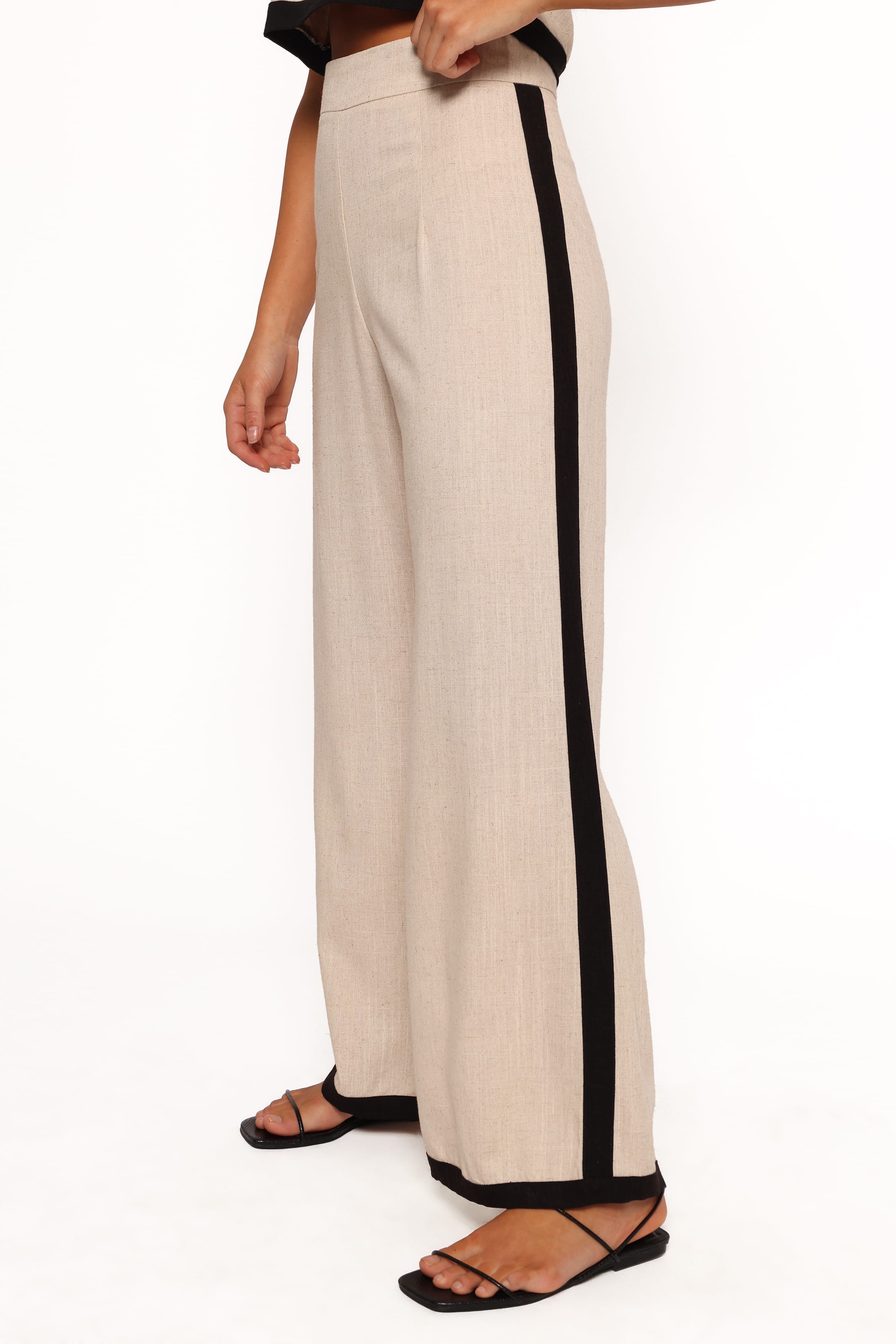 BOTTOMS Phoebe Pant - Oatmeal Black