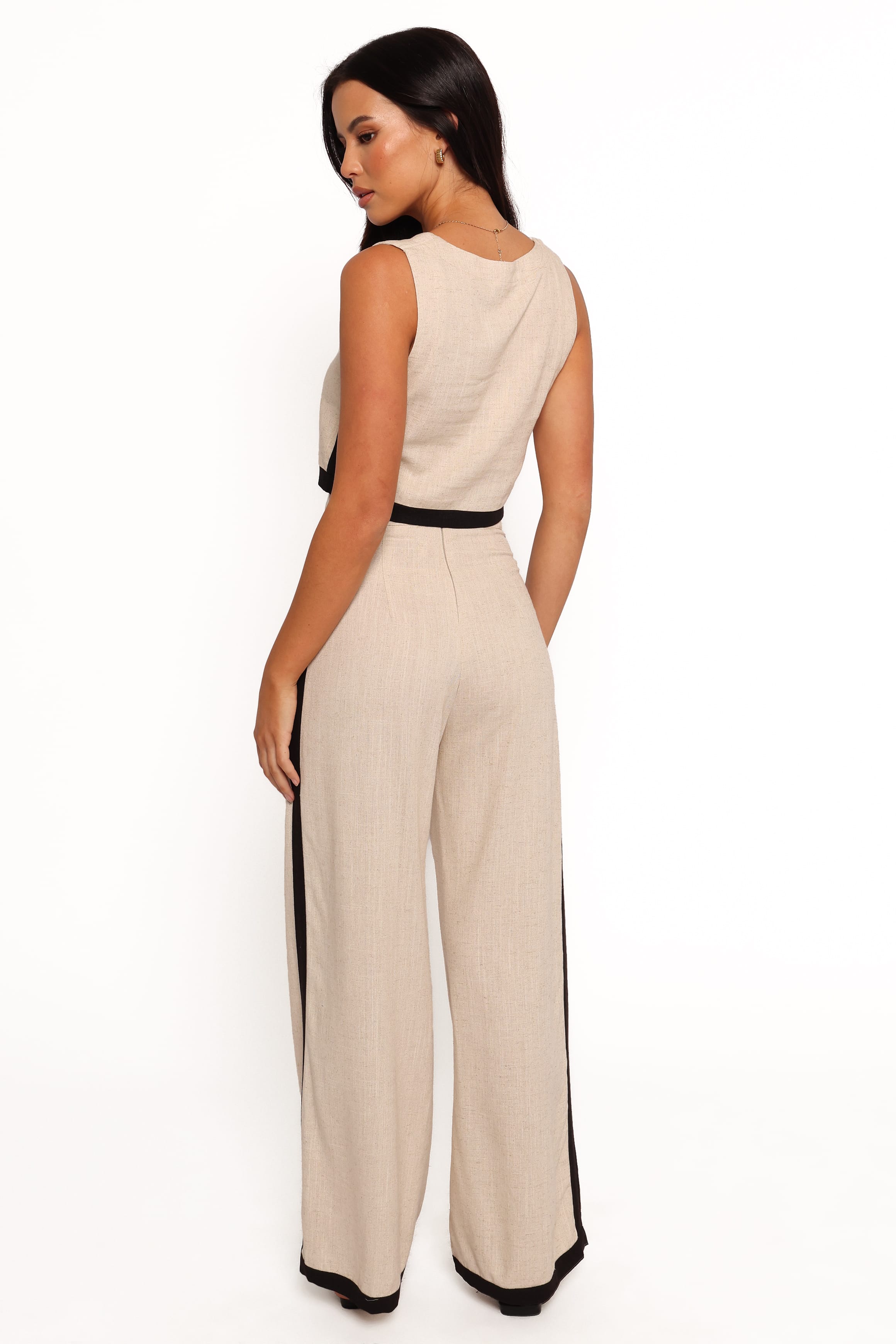BOTTOMS Phoebe Pant - Oatmeal Black
