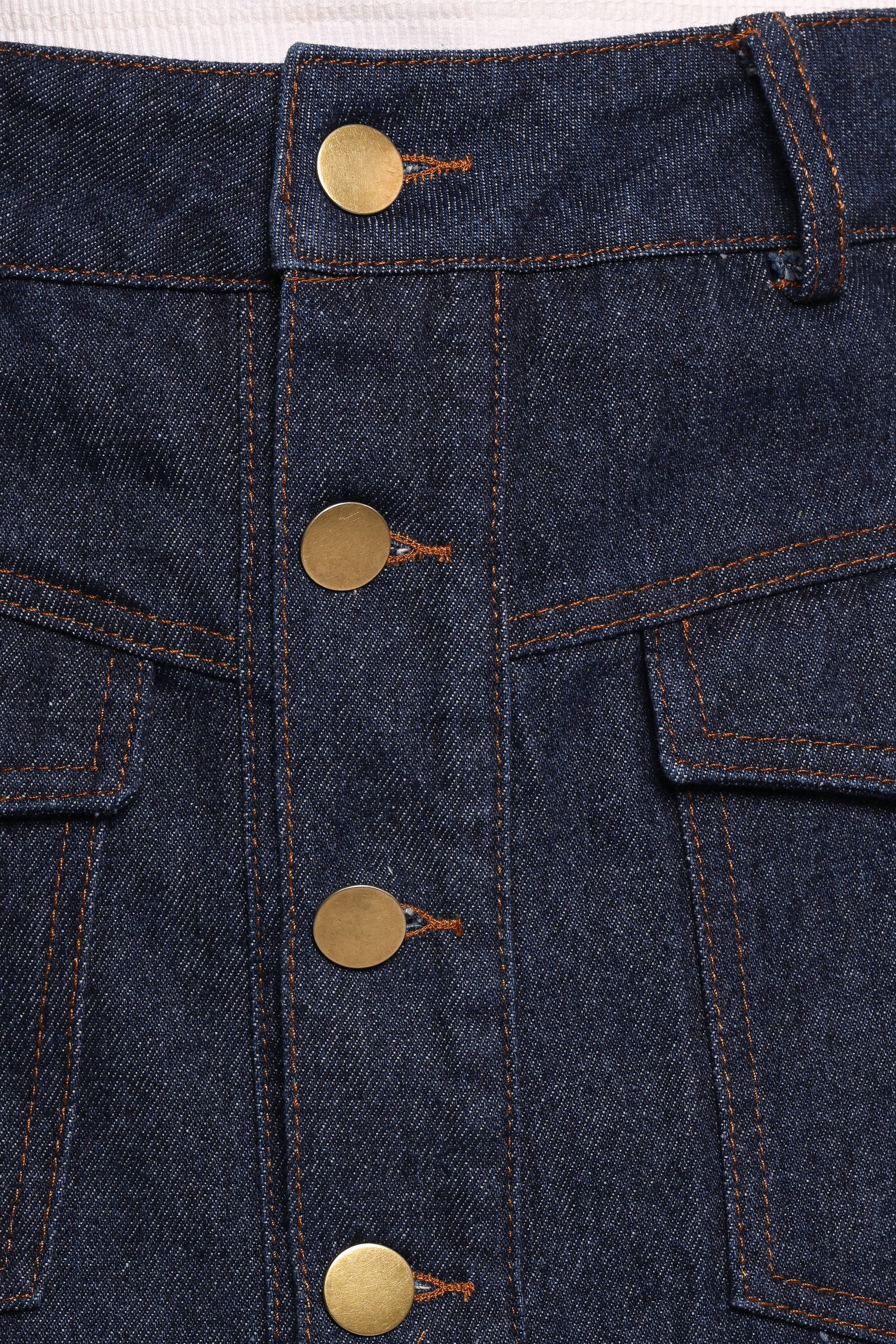 BOTTOMS Presley Denim Skort - Dark Denim