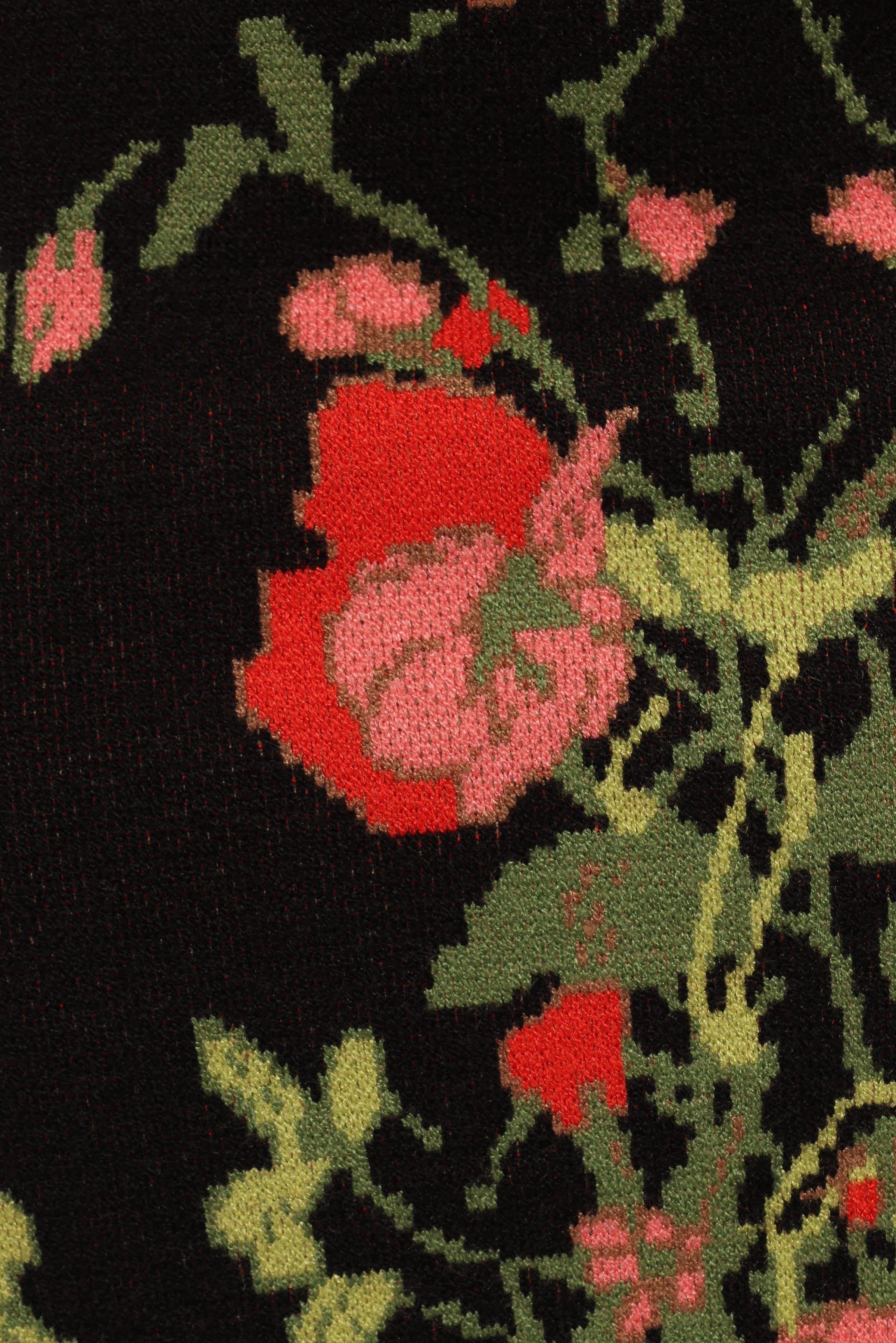 BOTTOMS Reeva Knit Skirt - Black Floral
