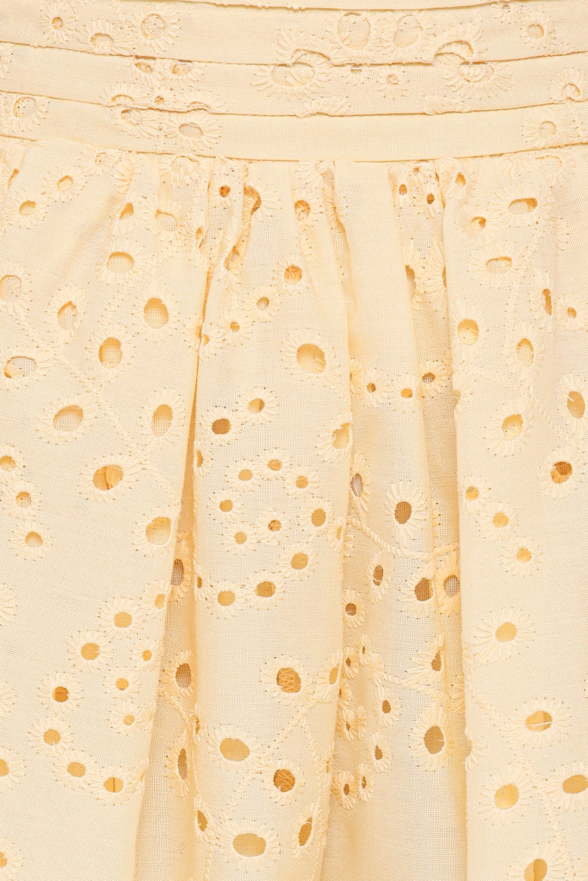 BOTTOMS Regina Eyelet Flowy Short - Butter Yellow