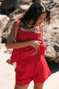 BOTTOMS @Ricci Shorts - Red