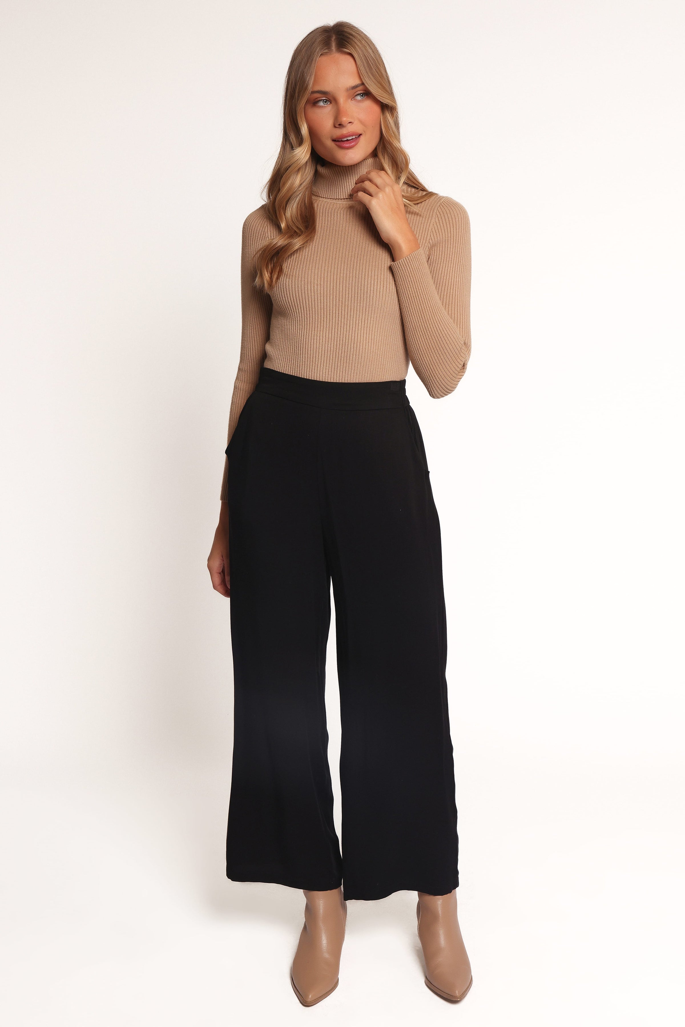 BOTTOMS Rissa Wide Leg Pant - Black