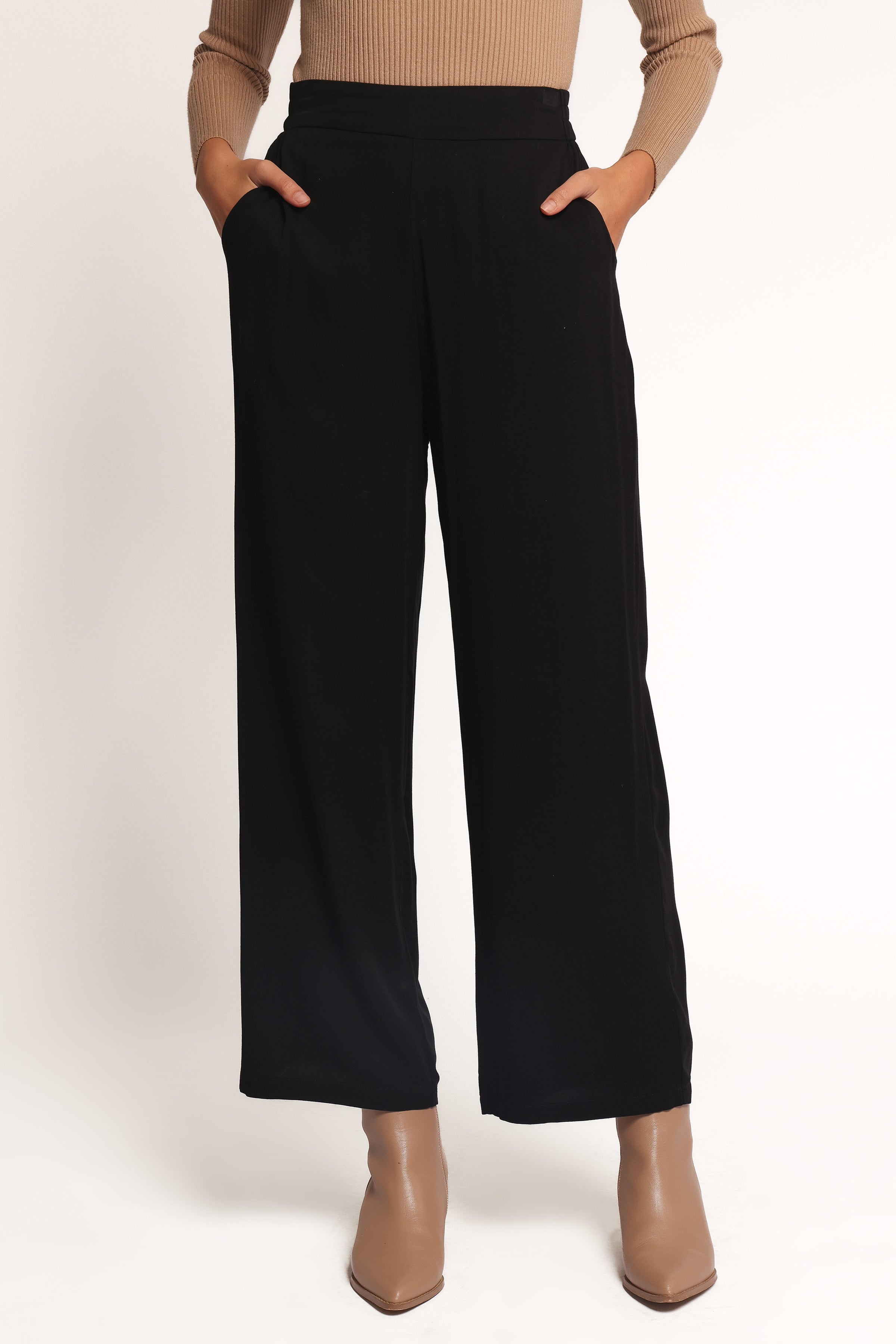 BOTTOMS Rissa Wide Leg Pant - Black
