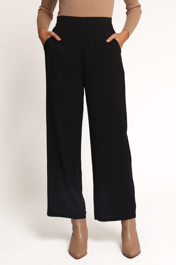 BOTTOMS Rissa Wide Leg Pant - Black