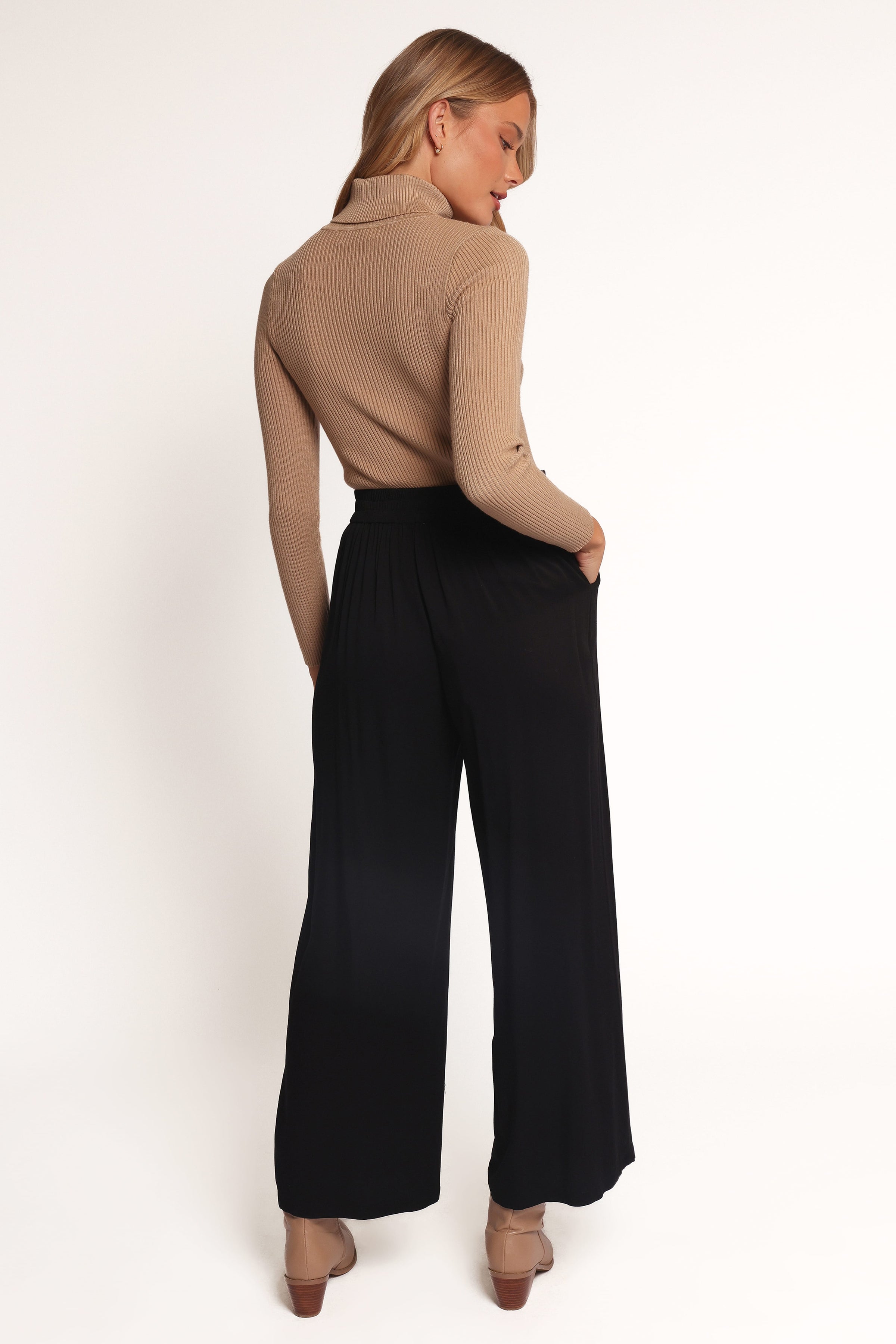 BOTTOMS Rissa Wide Leg Pant - Black