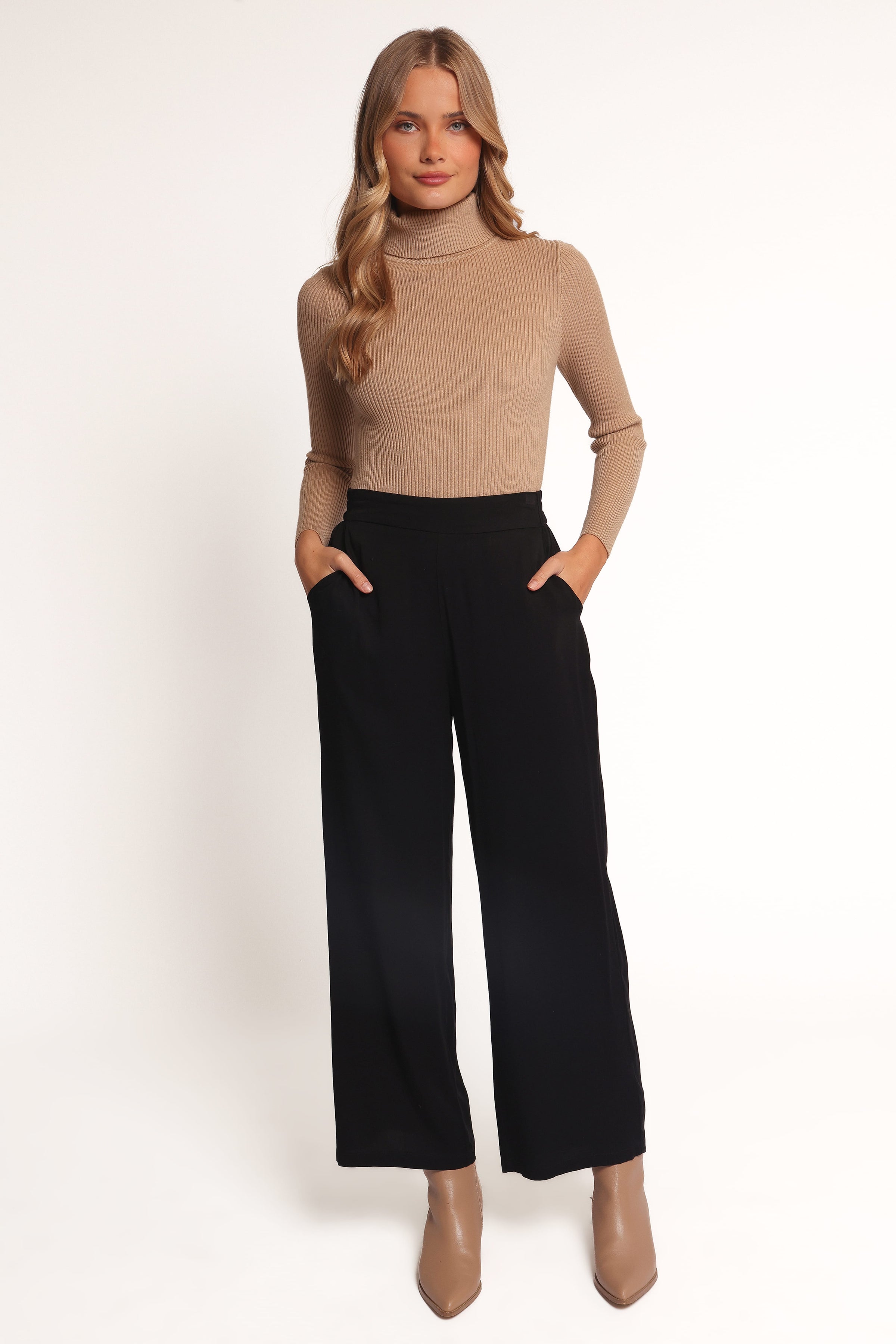 BOTTOMS Rissa Wide Leg Pant - Black