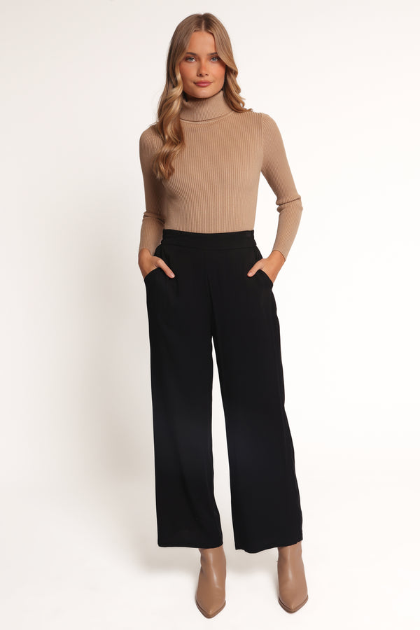 BOTTOMS Rissa Wide Leg Pant - Black