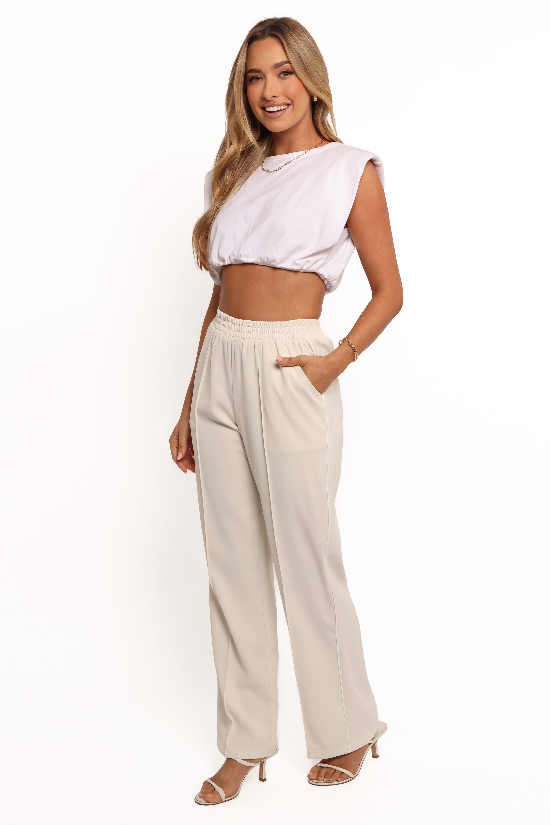 BOTTOMS Roben Pants - White Cream