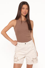 BOTTOMS @Rollas 90s Relaxed Denim Short - Bloom