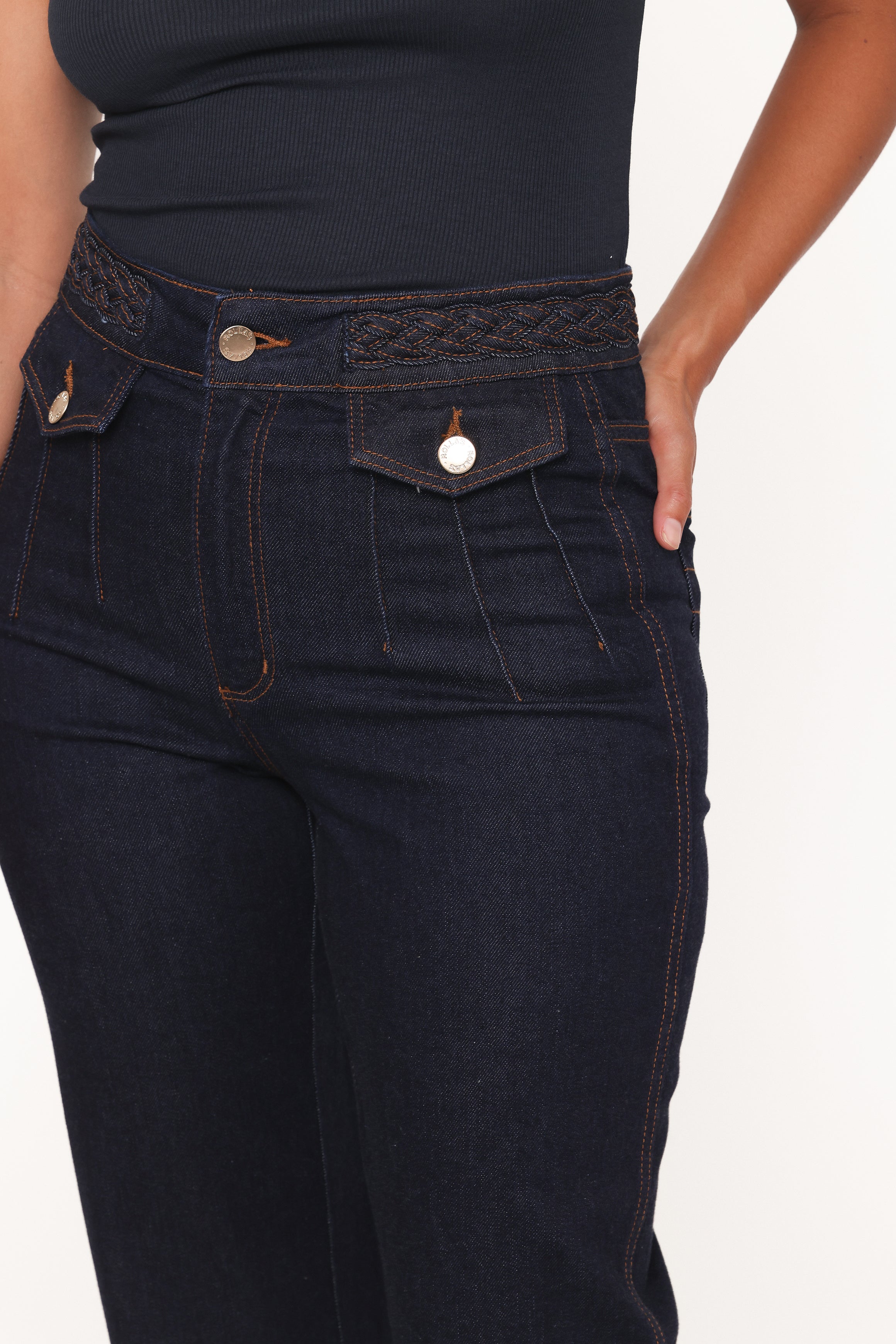BOTTOMS Rollas East Coast Flare Jeans - Madame Braid