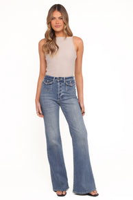 BOTTOMS Rollas Eastcoast Flare Jeans - Stella