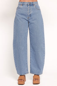 BOTTOMS Rollas Gigi Barrel Jeans - Country Blue